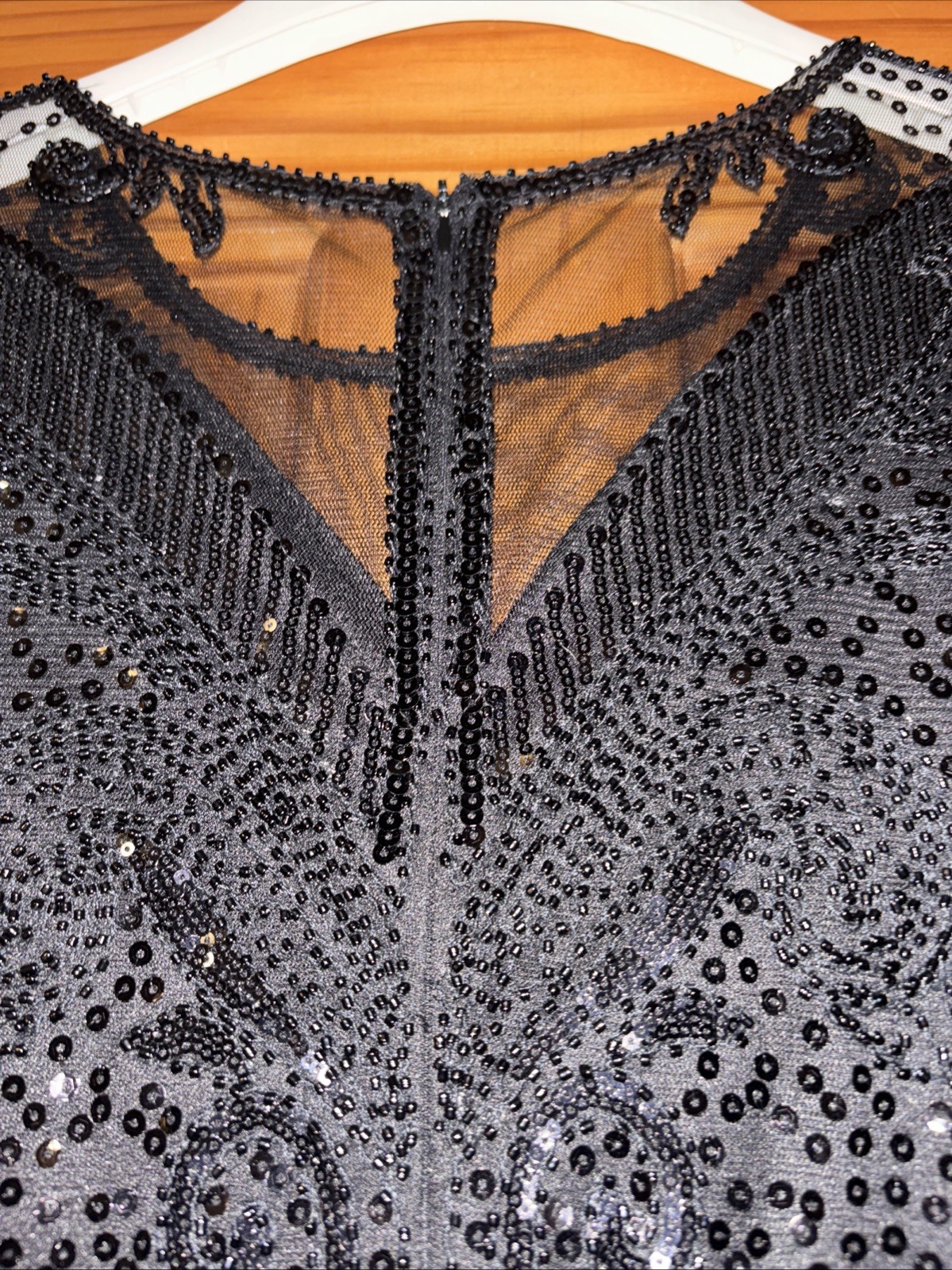 Flapper Dress Black Size 6 PrettyGuide ’20s Sequin Beaded Cocktail