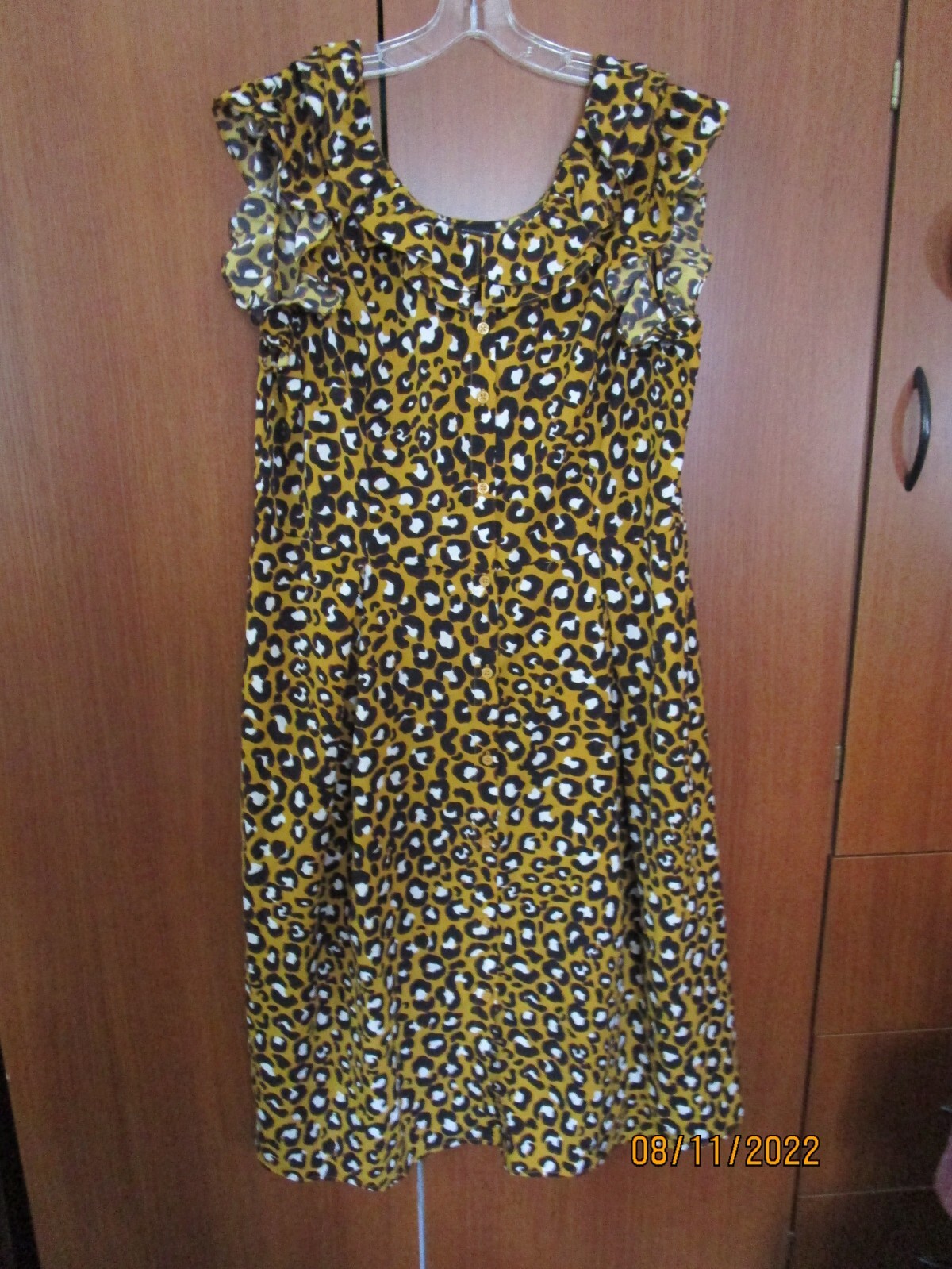 Who What Wear Animal Print Dress Sz XXL 100% Polyester Bust 43 Length 42 in