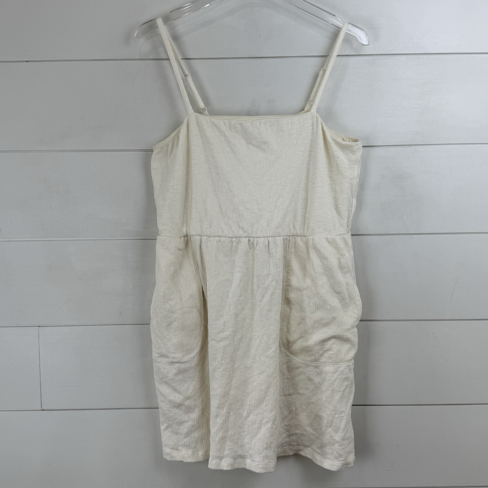 RICHER POORER CLOUDWEAVE MINI DRESS BONE Women Large Summer Beach Resort