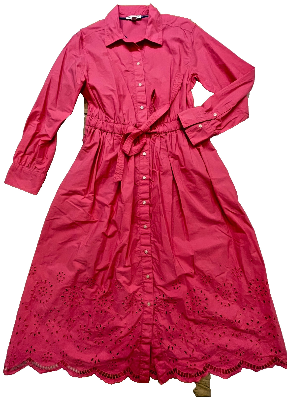 Free Assembly dress sz med pink w/eyelet design NWOT
