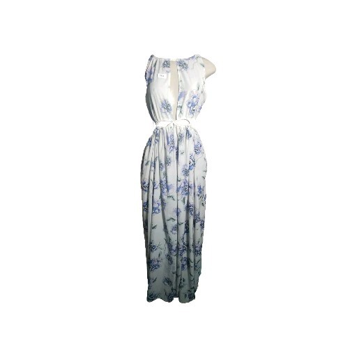 Solaris Style Strappy Maxi Dress Sleeveless Cut Out Beach Resort Floral Medium