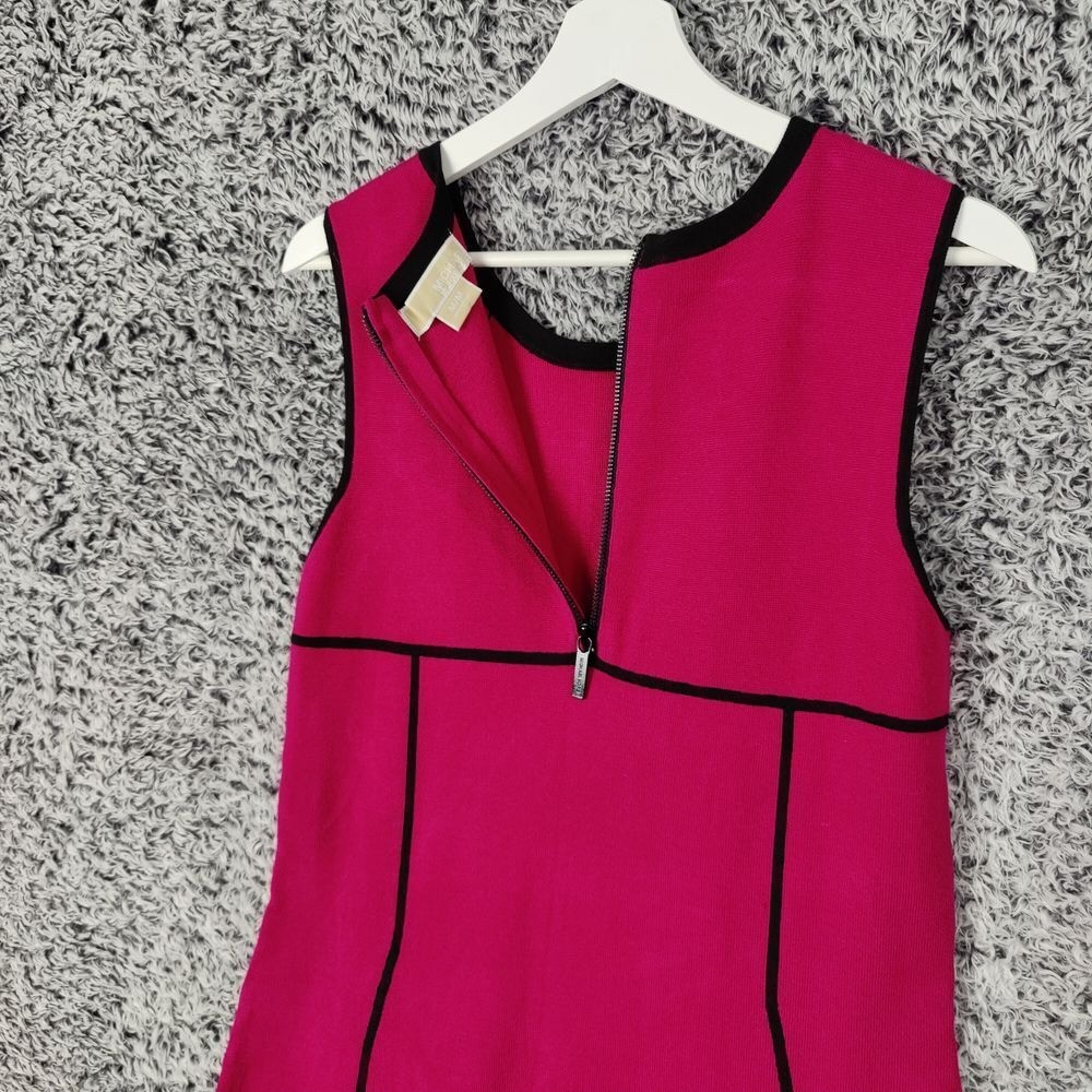 Michael Kors MMK Womens Minimalist Sophisticated Chic Bodycon Dress M Pink Black