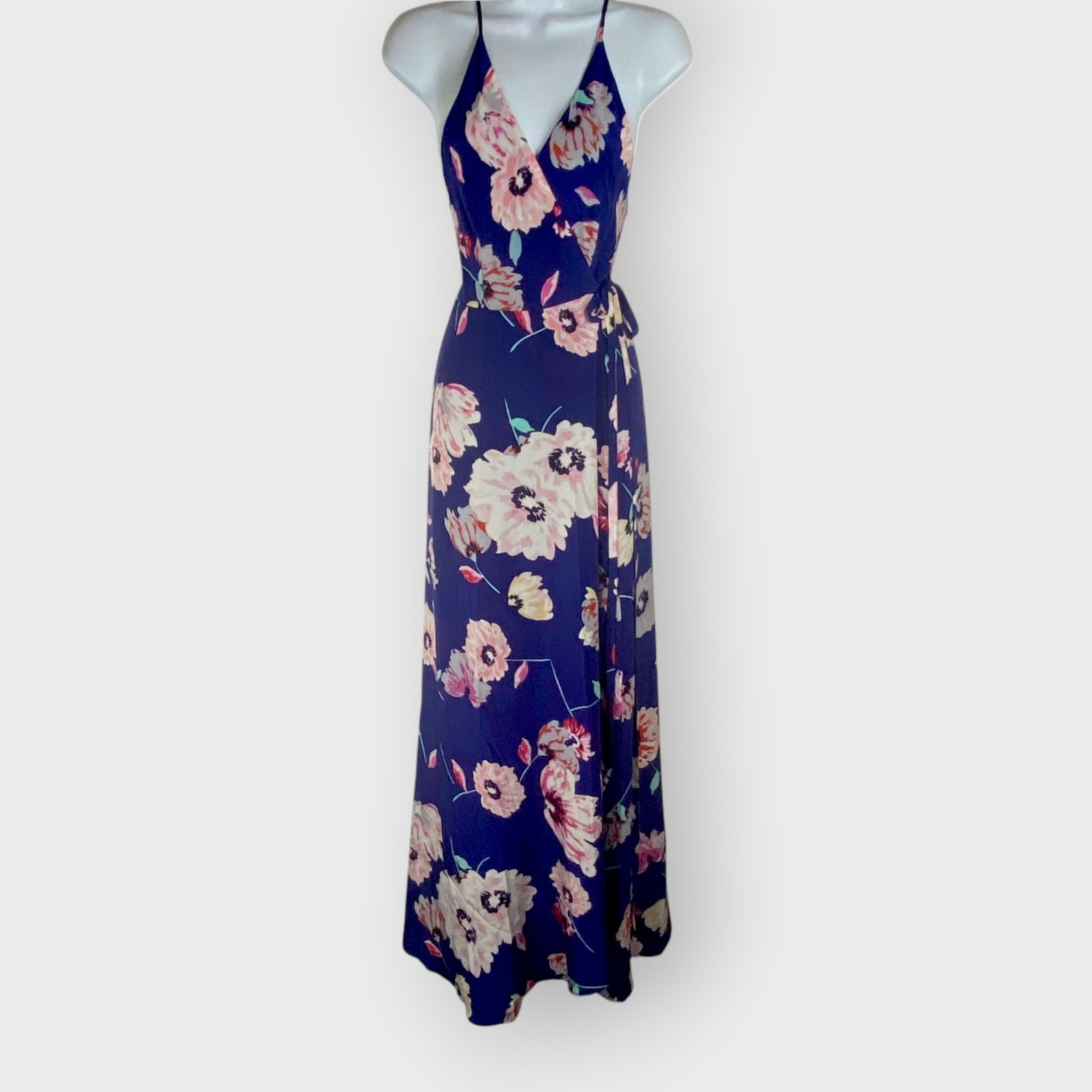 NEW Yumi Kim Rush Hour Silk Maxi Dress | XS | Wrap Floral | Wedding Guest