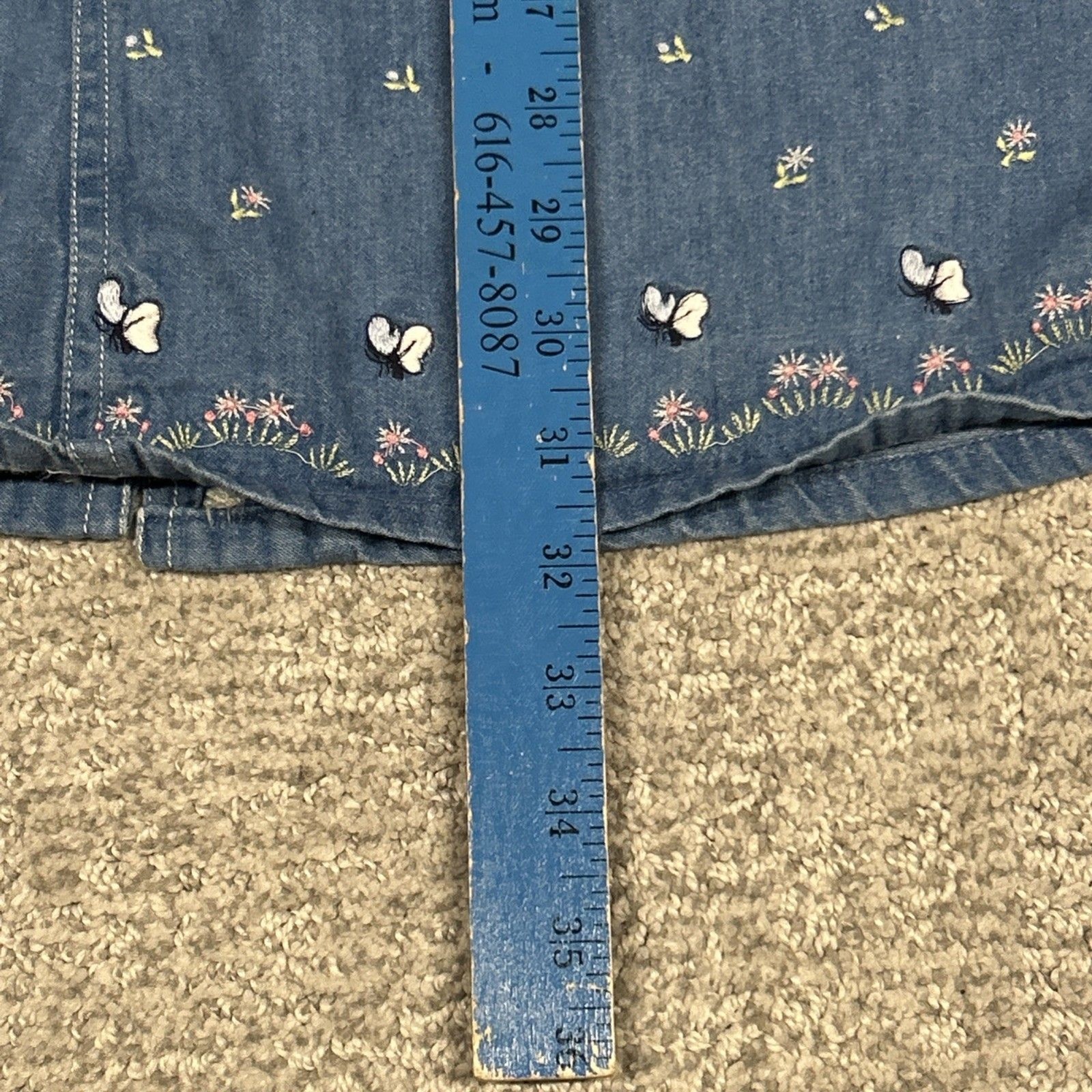 Aeropostale Overall Dress Junior Womens Large Aero Jean Pearl Snap Front Y2K 90s