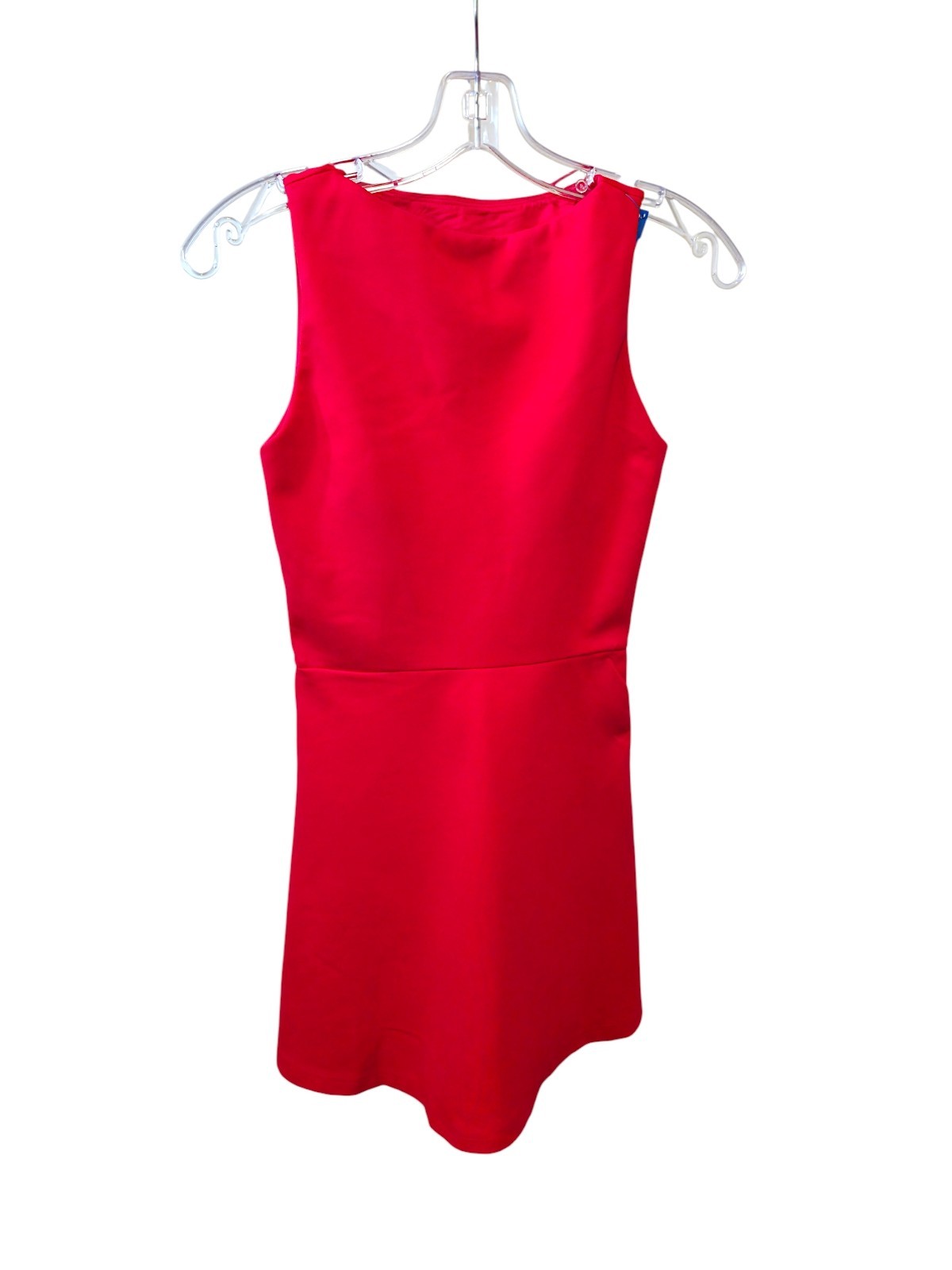 NWT OGL Red Sleeveless Mini Dress Bodycon Built-In Bra Double Lined Stretch XS