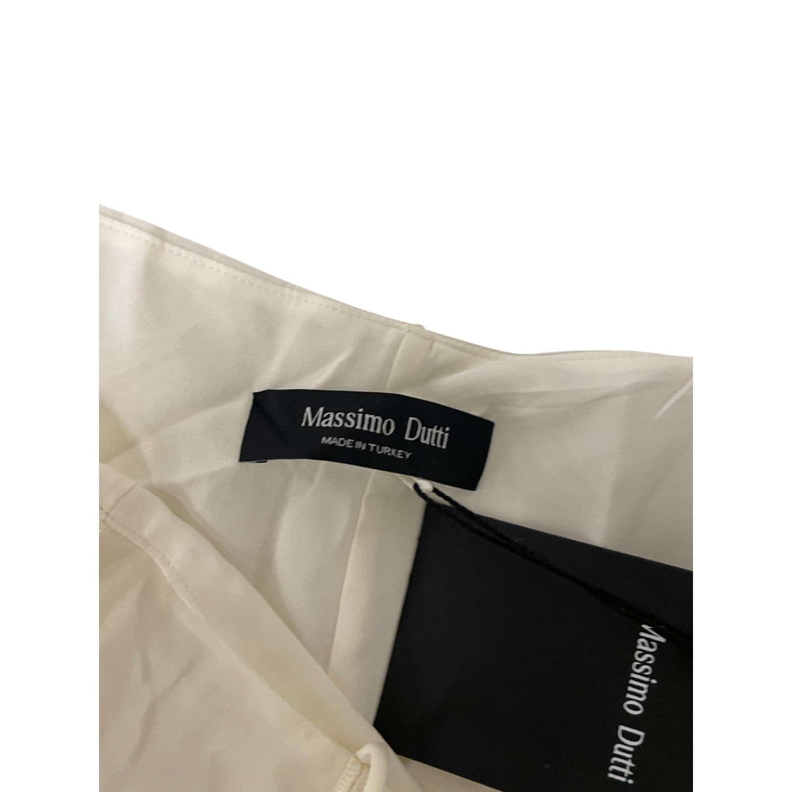 Massimo Dutti Womens Midi Dress EU 42 US 10 Ecru Cream Strappy 6639/530 NWT