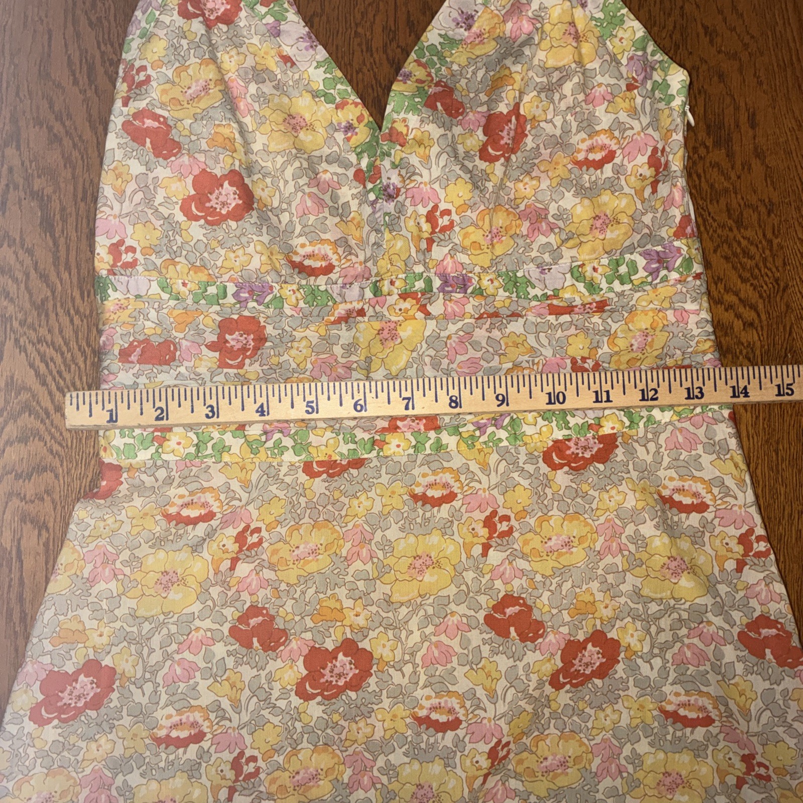Liberty Cacharel Sundress Summer VTG Cotton Size Small Cottage Boho Travel Party