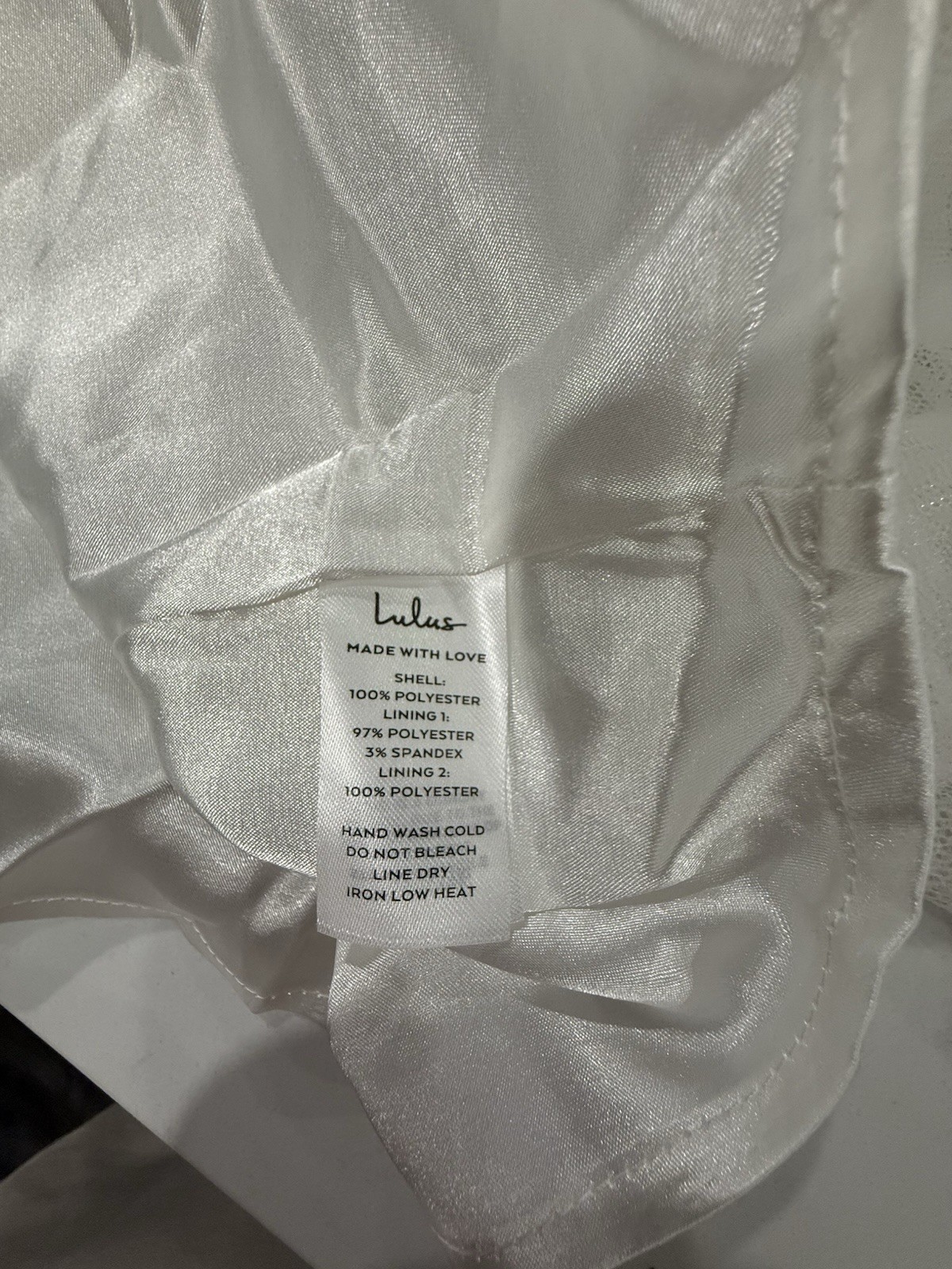 Lulus White Adorable Event Swiss Dot Mesh One Shoulder Mini double lined Dress L