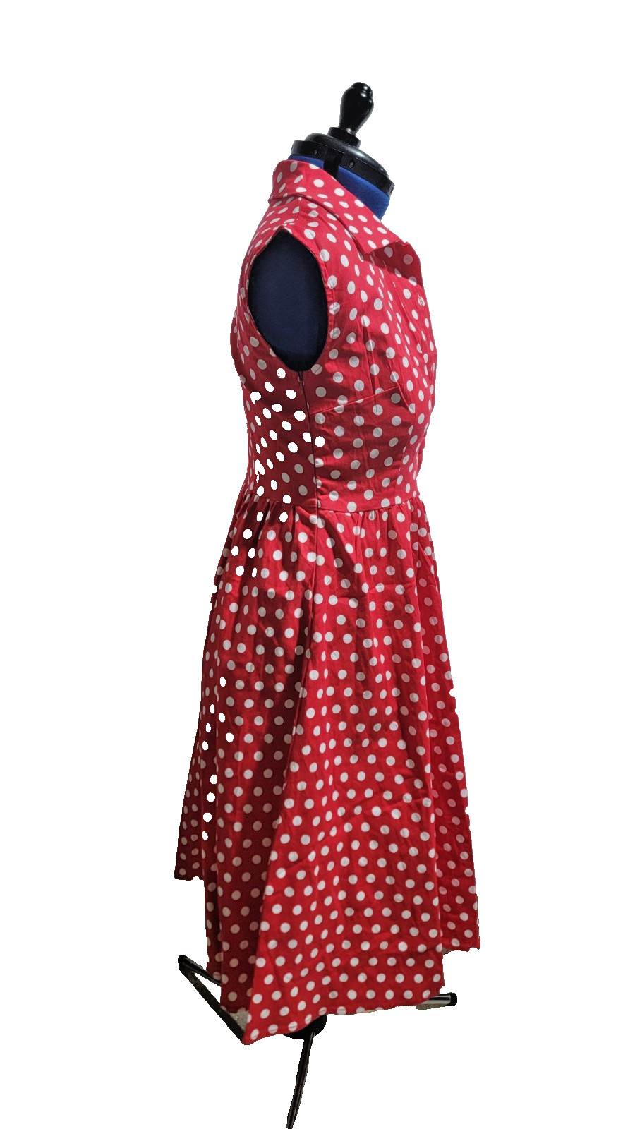 Red & White Polka Dot vintage looking, 1950s housewife wife style dress size XL