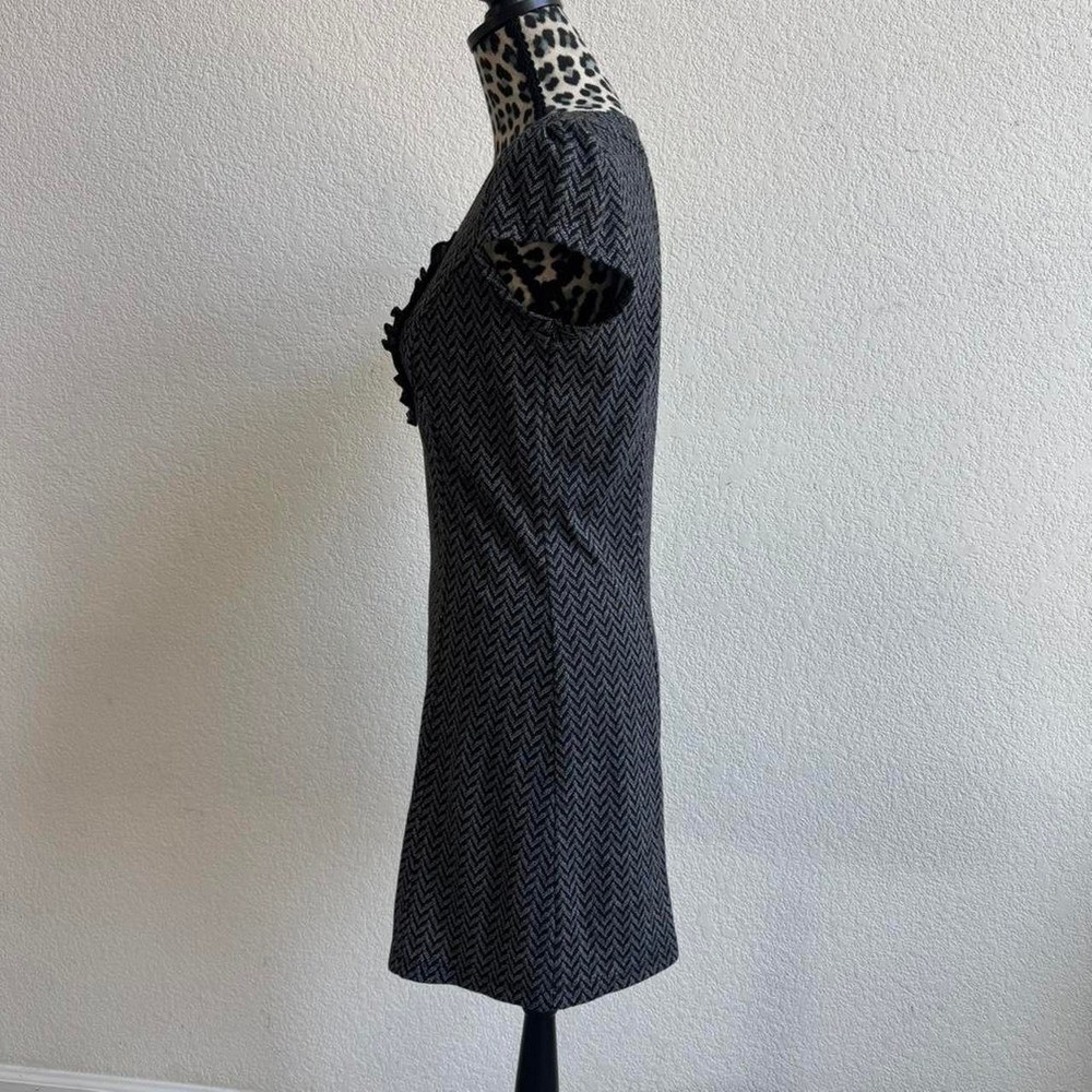 Be Bop black & gray herringbone mini dress