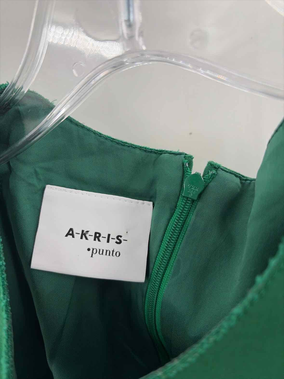 Pre-Owned Akris Punto Green Size 8 Knee Length Sleeveless Dress