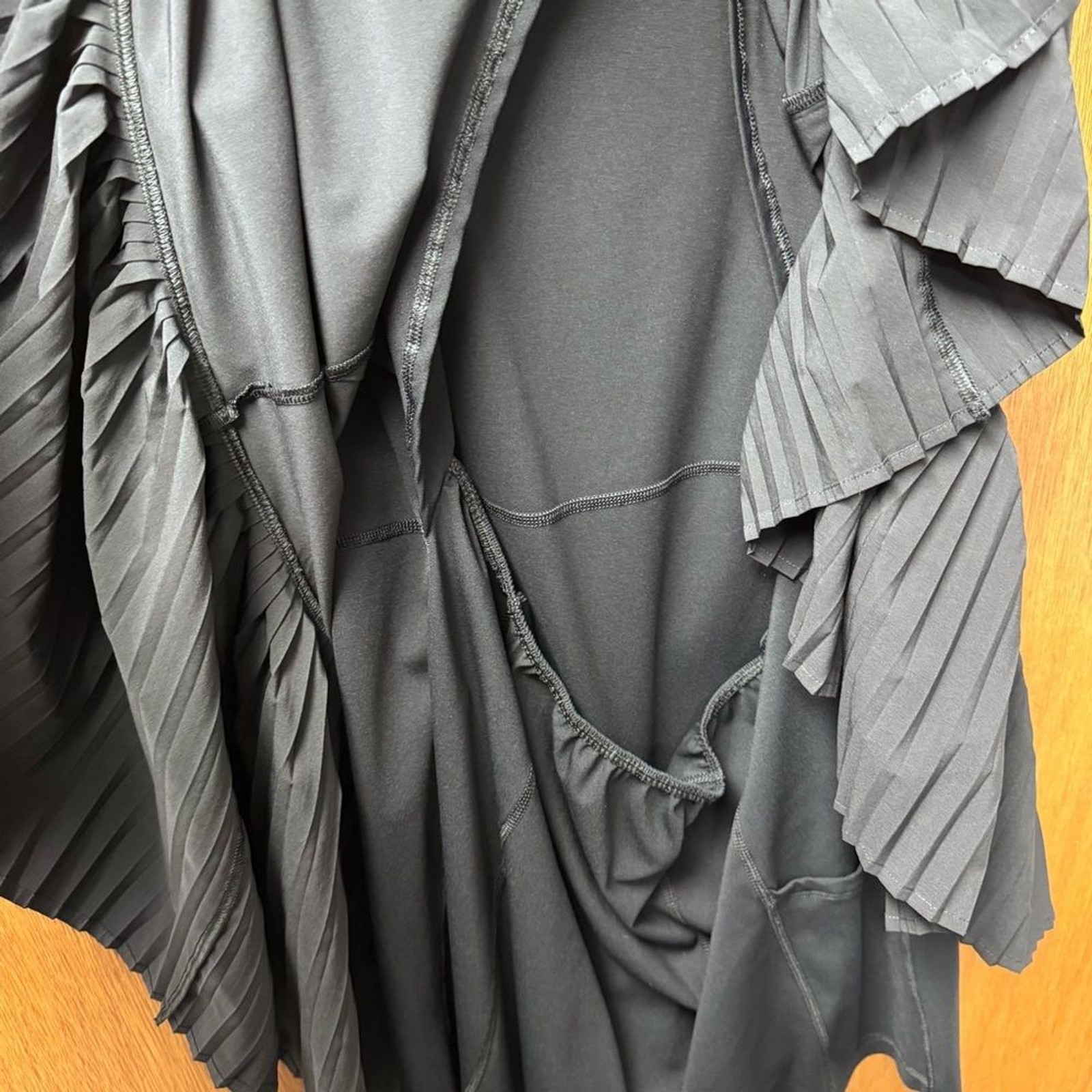 SPANX Yes, Pleats Tennis Exercise Dress Pleated Mini Very Black Plus Size 3X