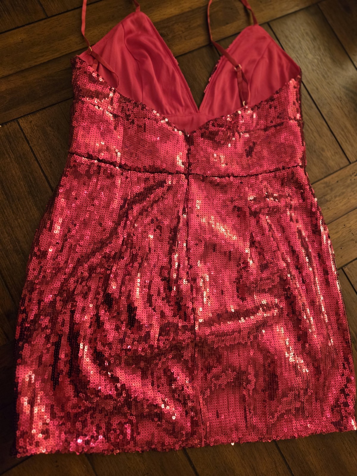 abbeline sequin dress gimme glitter mini fuschia Fedora Large