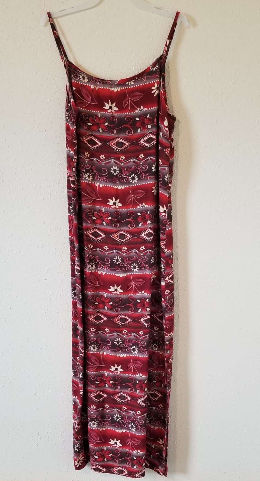 Vtg Womens No Boundaries Dress Size S Red Cottagecore Bohemian Western 90s Y2K