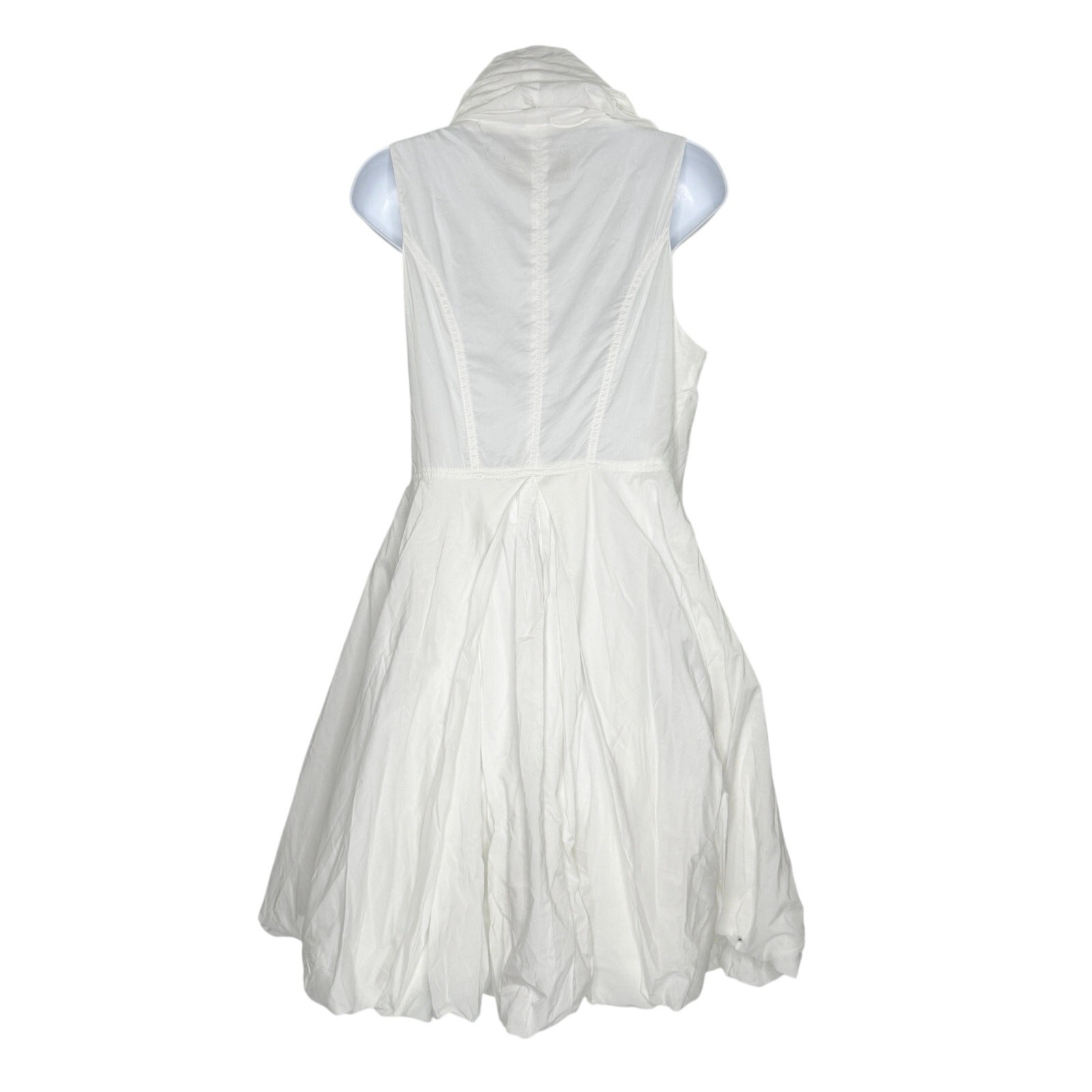 AllSaints Aditya True Wrap Bubble White Mini Dress UK14 US10 100% Cotton