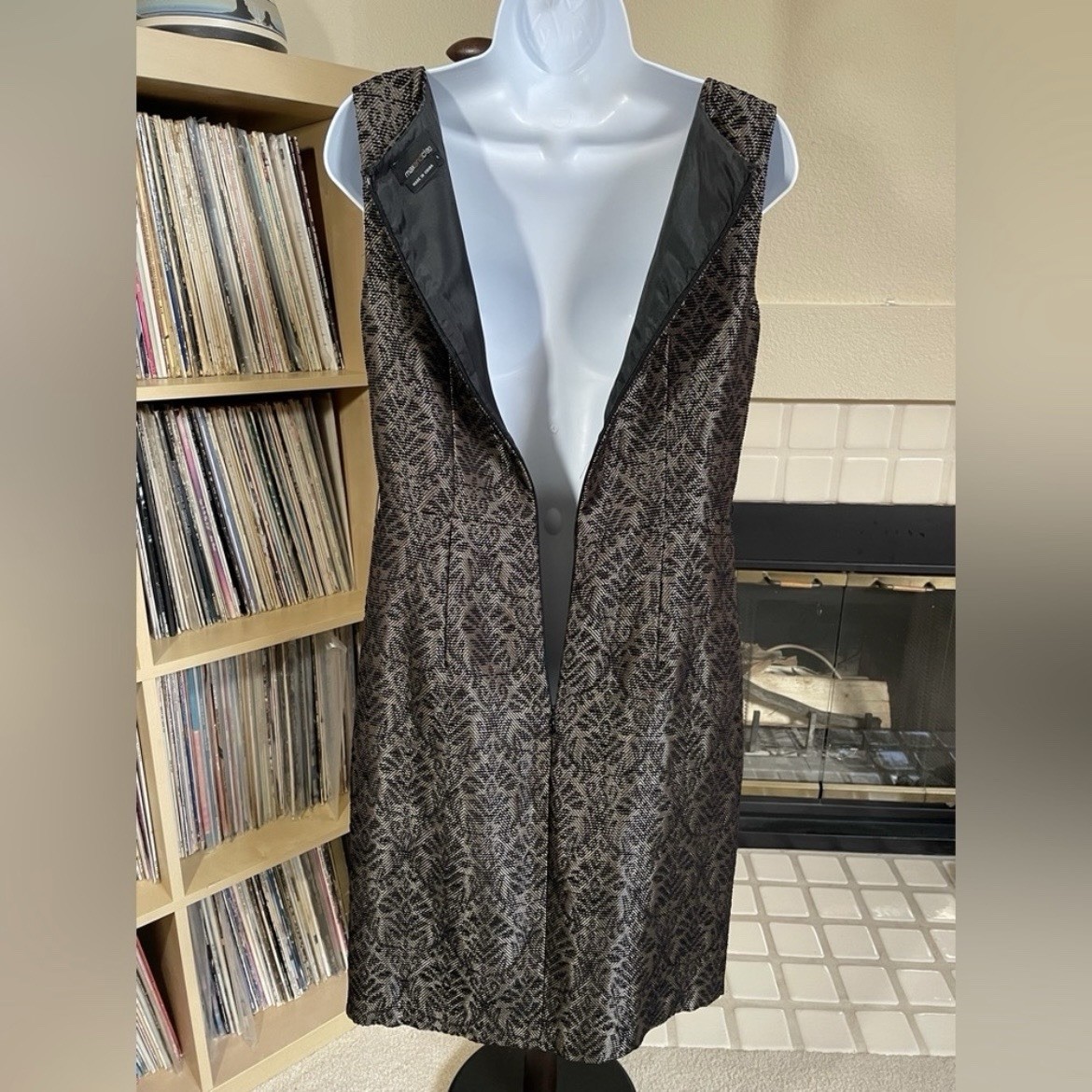 Elegant Vintage-vibe, Max & Cleo Black Textured Cocktail Party Dress Size 8