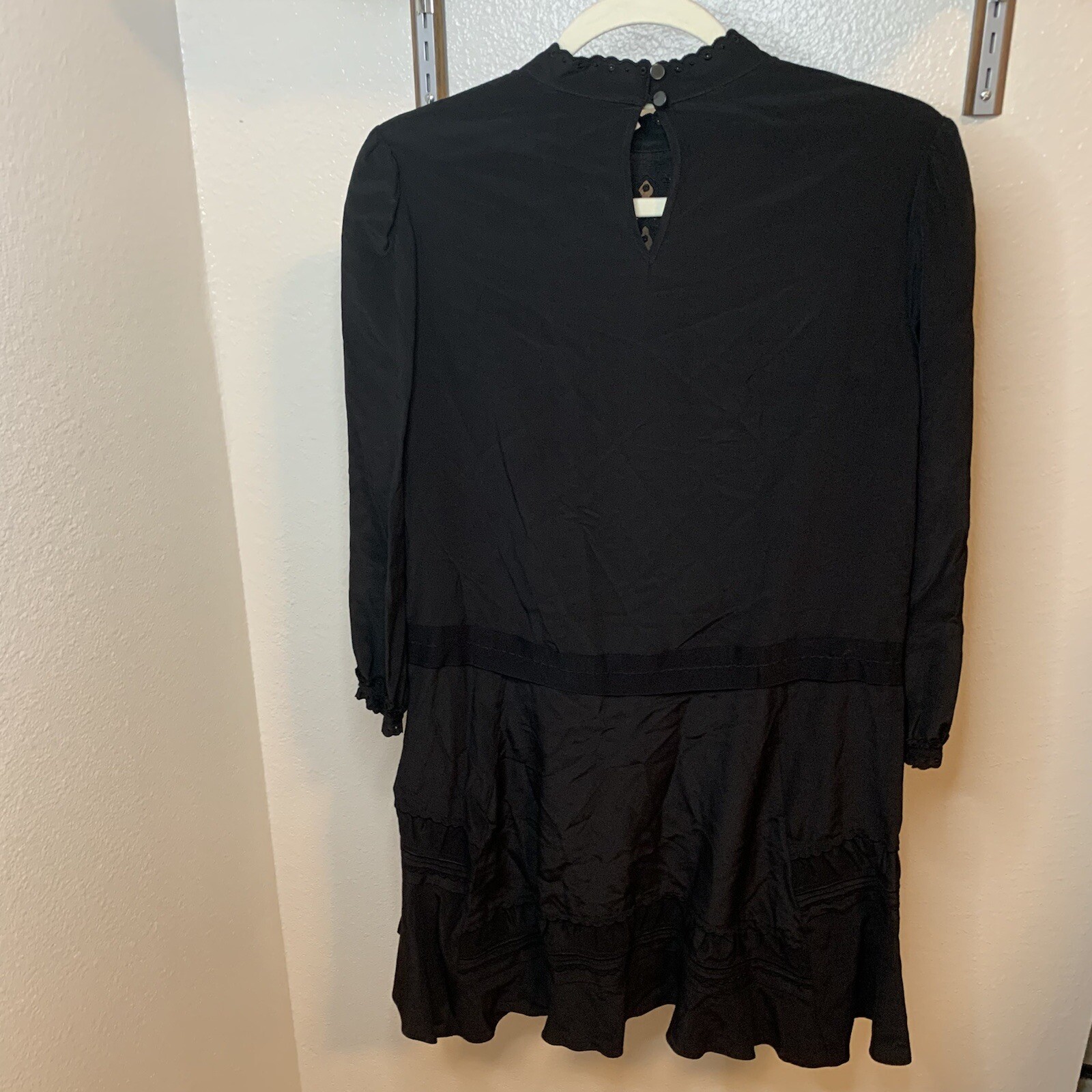 COACH 1941 100% Silk Black Embroidered Dress Size 2/XS MSRP $495 NWT