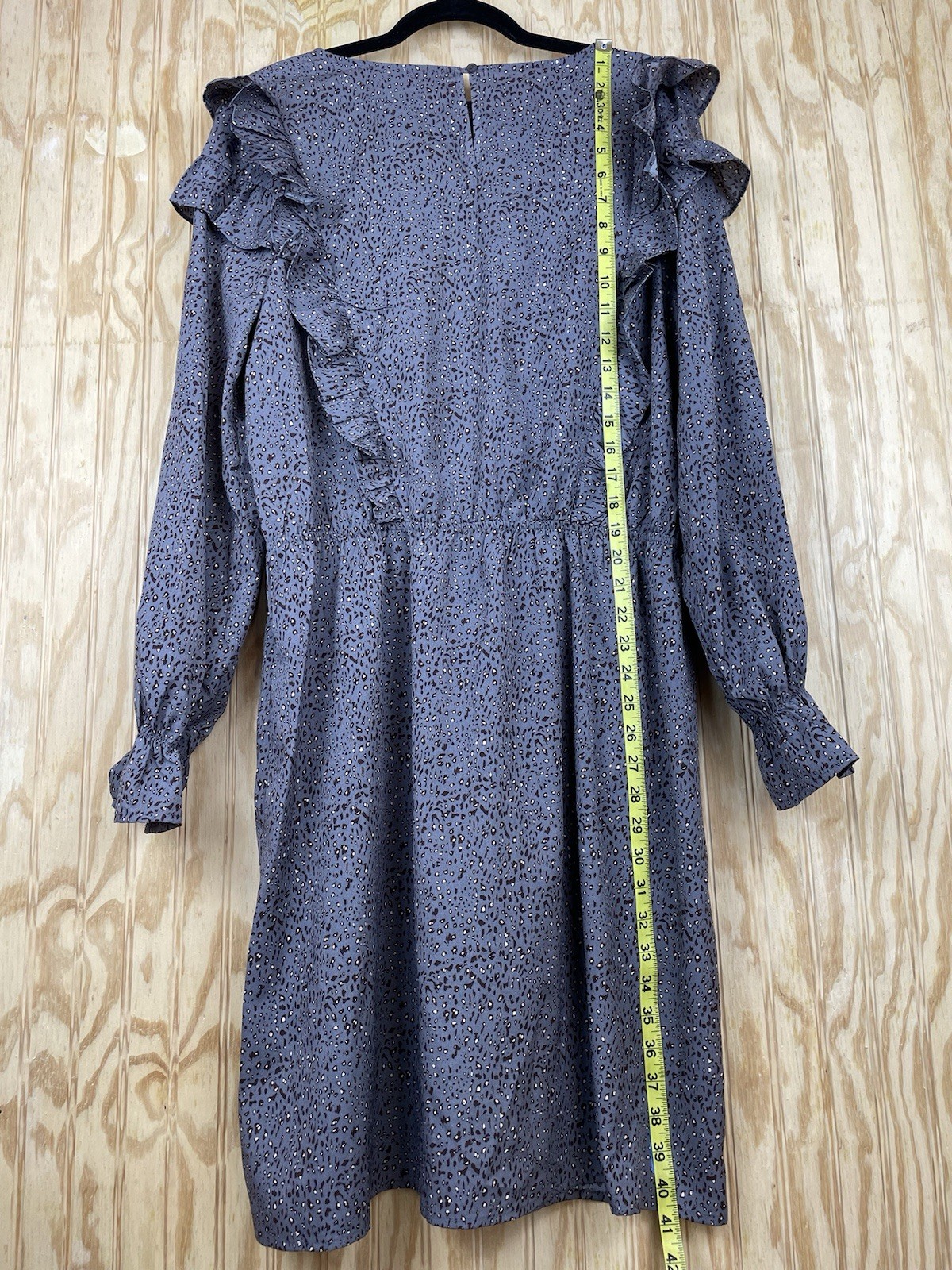 Betsy’s Boutique Shop Long Sleeve Prairie Style Women’s l Dress Sz XL Gray