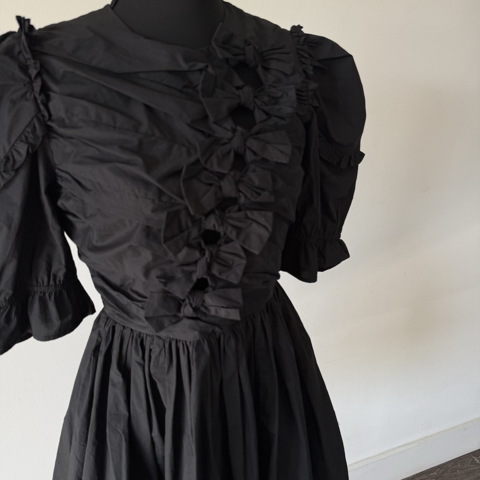 Sofie The Label Aribe Bow Detail Midi Dress Sz M Edwardian Victorian Steampunk