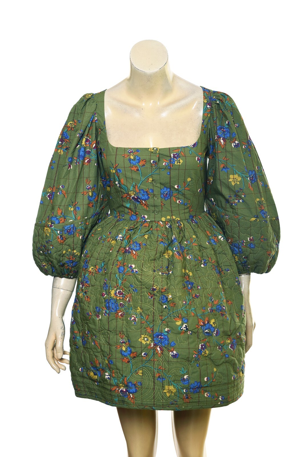Rhode Resort Quilted Mini Dress XS 2 Women’s Casual 3/4 Sleeve Short NEW 40167