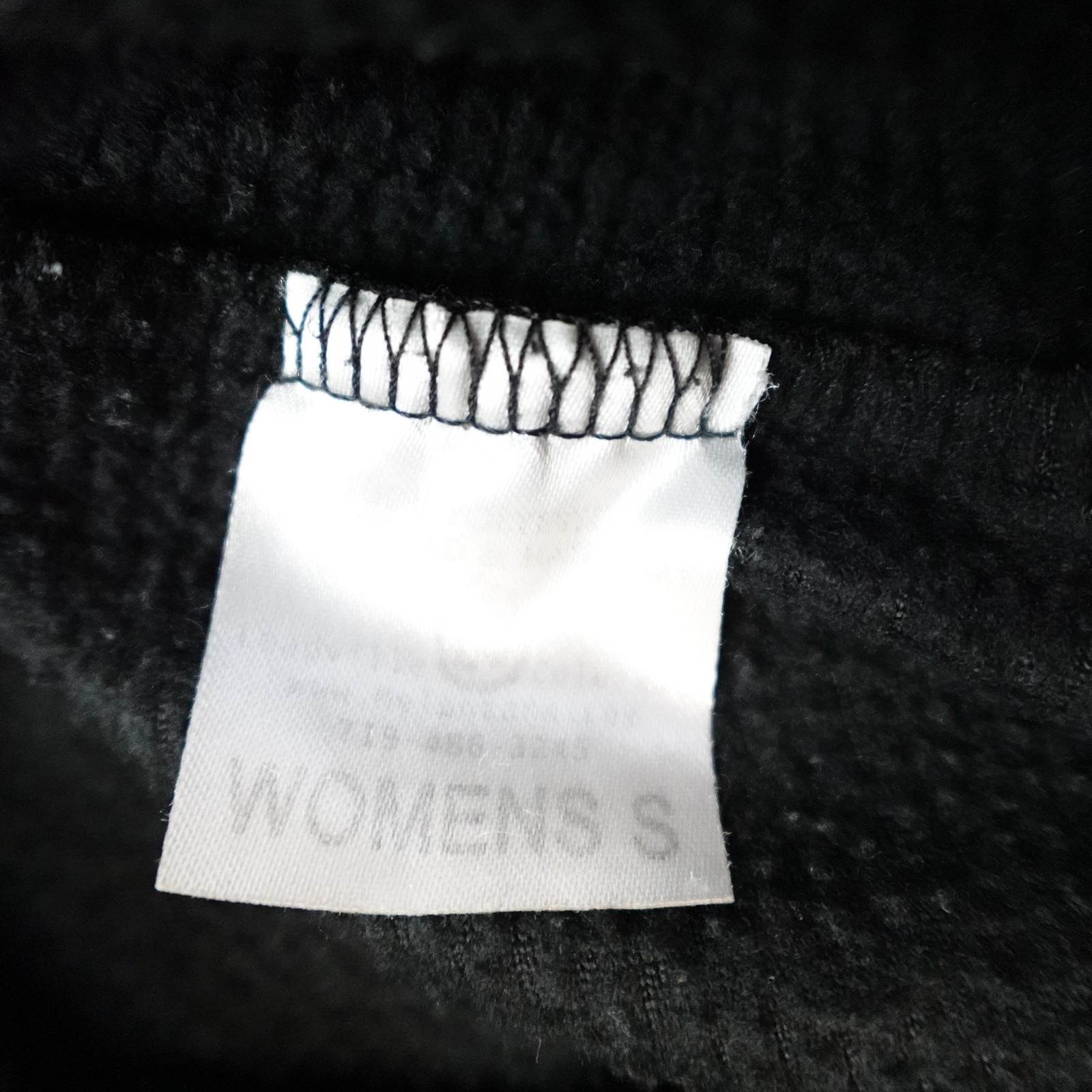 Melanzana Sweater Dress Womens Small Black Micro Grid Hooded Fleece Pocket