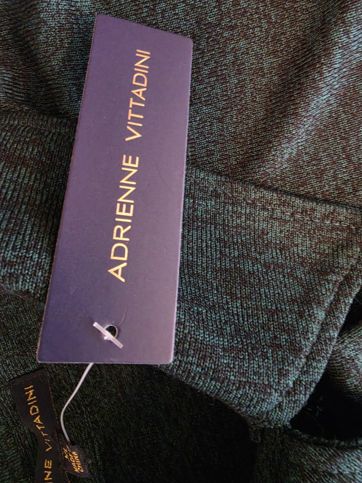 Adrienne Vittadini Long Sleeve Collared Belted Shirt Dress NWT XL Dark Green