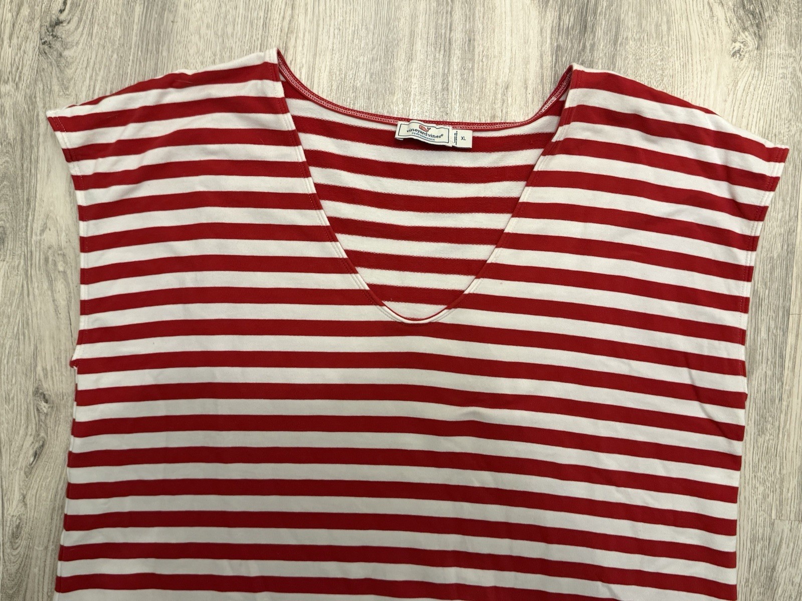 Vineyard Vines Performance UPF 50 Americana Striped Dress Lighthouse Women’s XL