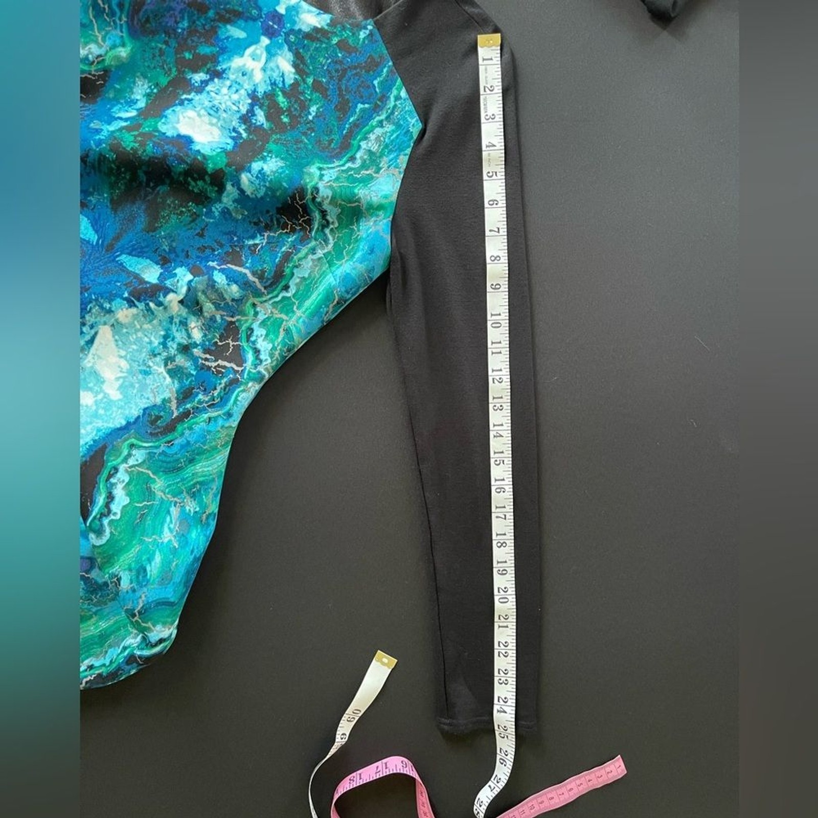 Bebe Abstract Marble Print Bodycon Dress Long Sleeve Size M