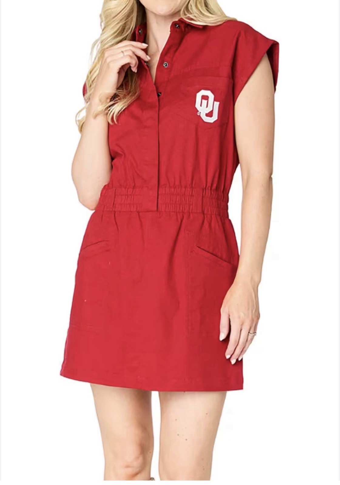 Stewart Simmons Oklahoma Sooners Varsity Dress Crimson Size Large Sleeveless