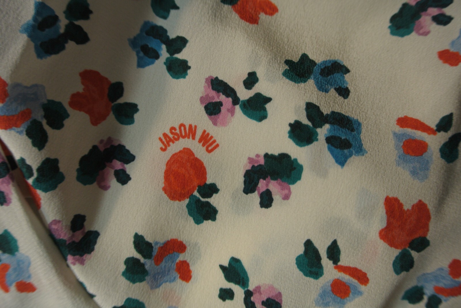 NEW Jason Wu Tie-neck Floral-print Silk Crepe De Chine Silk Dress Size 12 #MD700