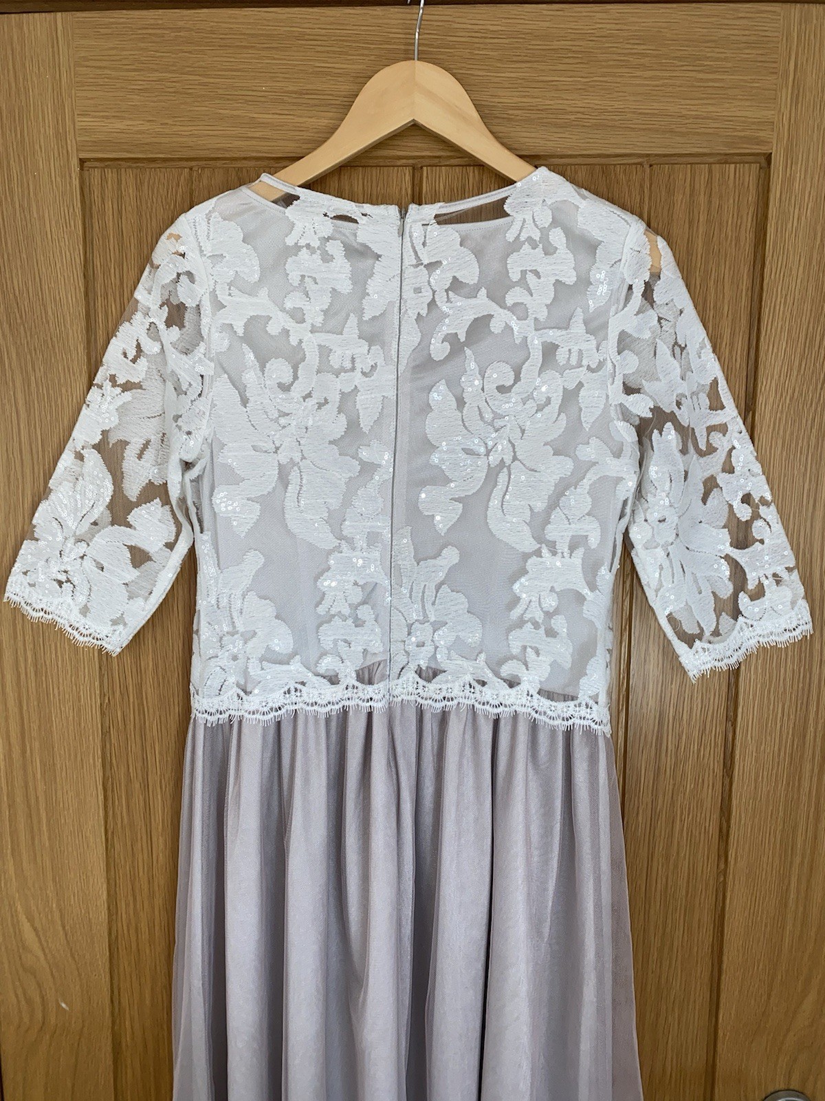 Tendency Occasion Dress Size 8/36 Nude Ivory Vintage Look Sequinned Wedding