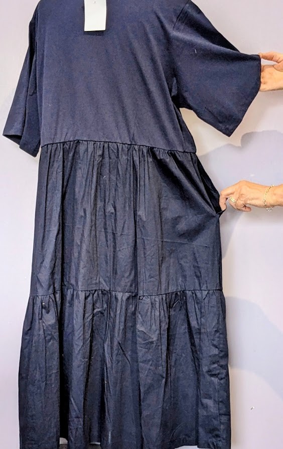 NEW SIZE DARK BLUE 48″ CHEST D & CO 3XL P 100% COTTON- QVC