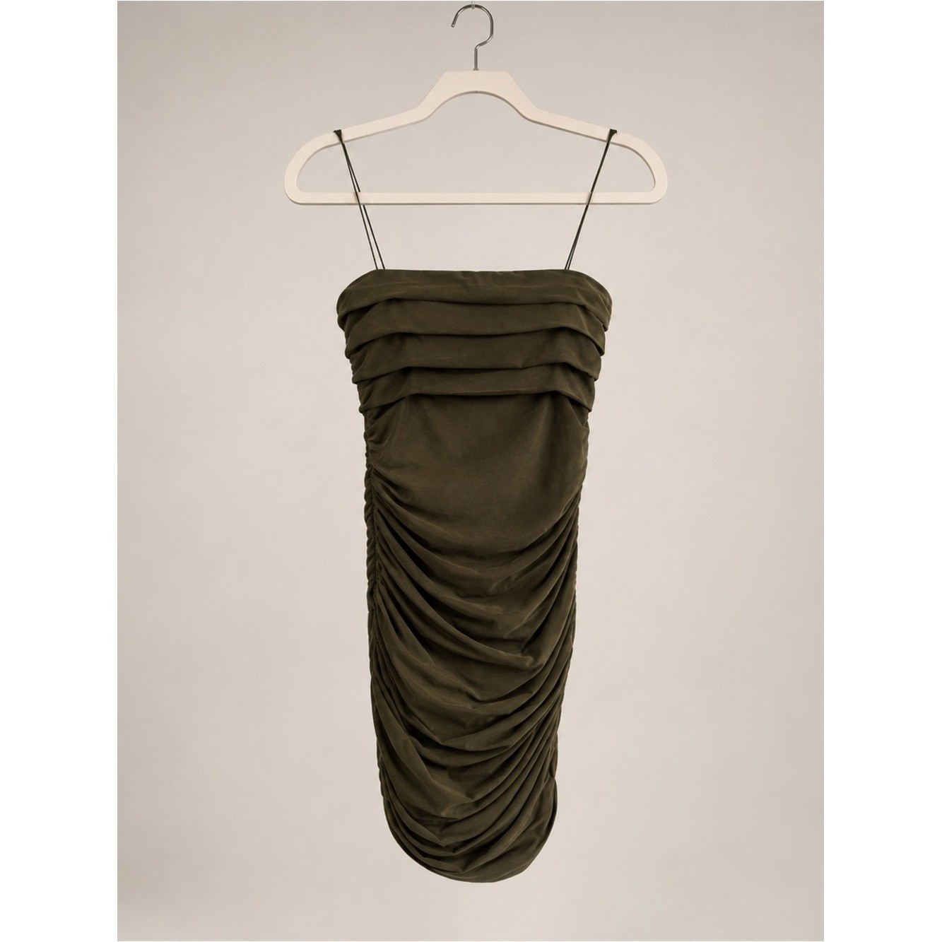 Princess Polly Olive Bodycon Ruched Mini Dress Size 6