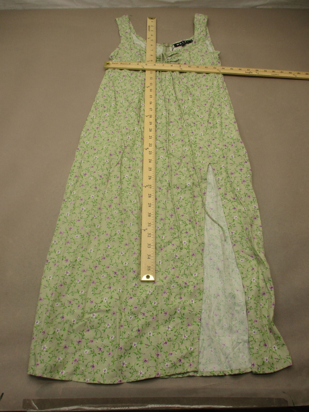 NWT MOTEL Size S Womens Floral Front Slit Back Zip Sleeveless Jorie Dress 017