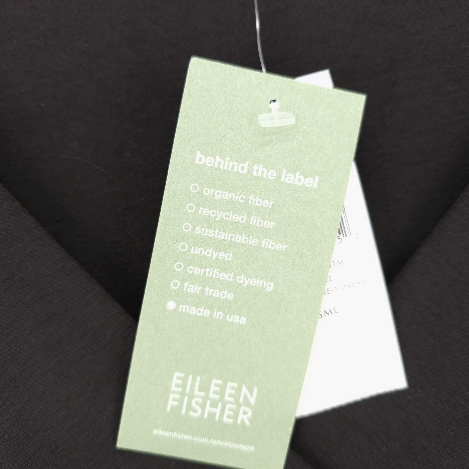 NWT EILEEN FISHER Viscose Jersey Musel Brown V-Neck Shirred Dress Size SMALL