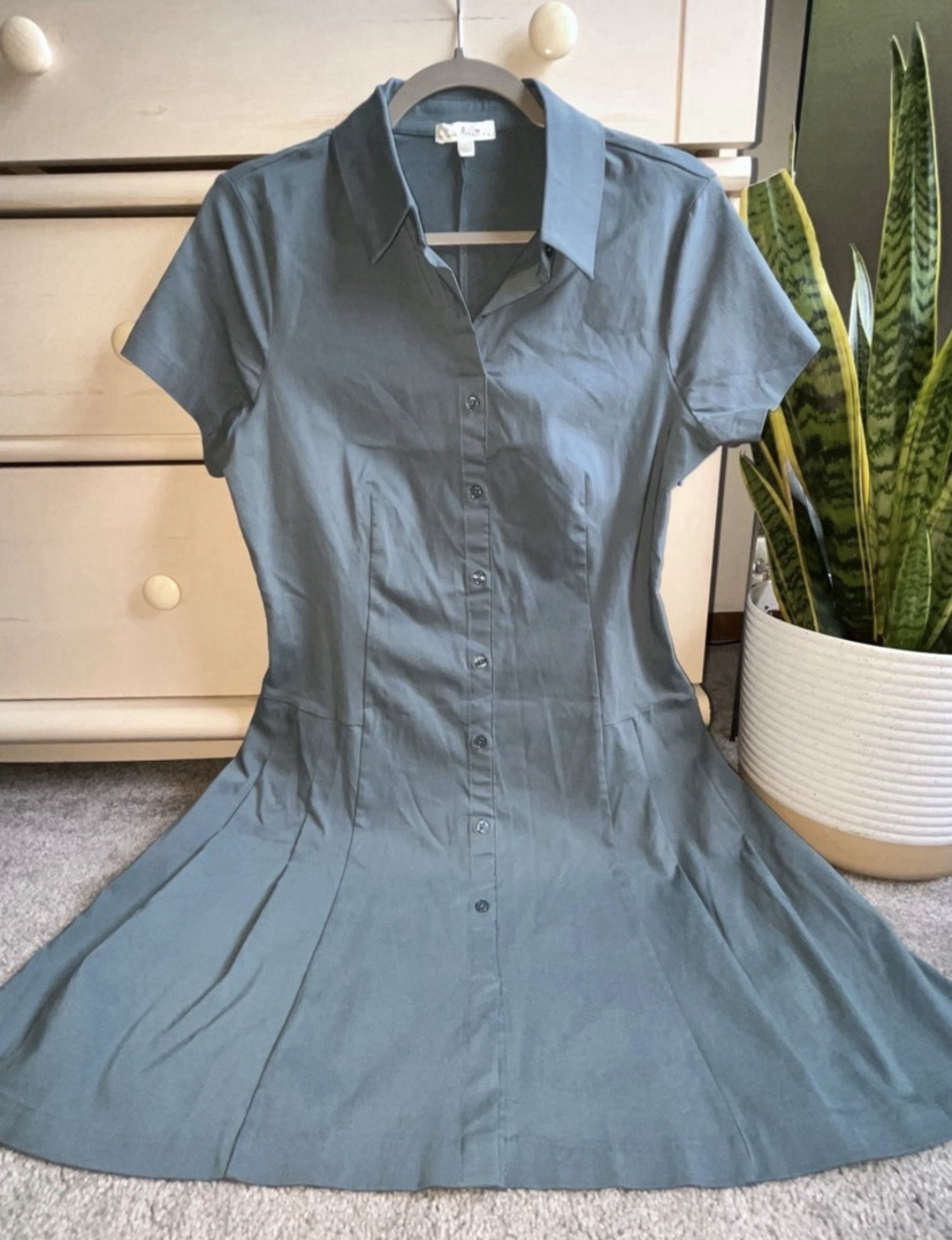 NWOT Nine Britton Fit & Flare Dress Teal Size Large Women’s