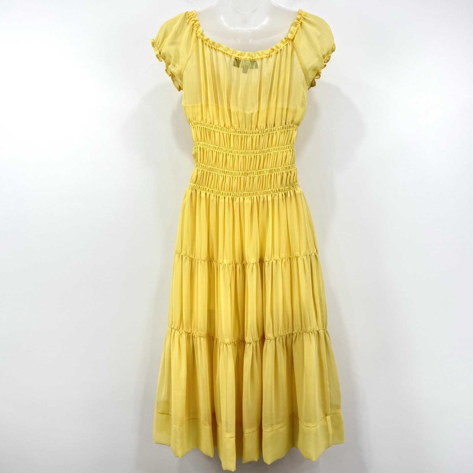 ABS Collection Dress 2 Yellow Milkmaid Coquette Babydoll Fairy Festival Gypsy