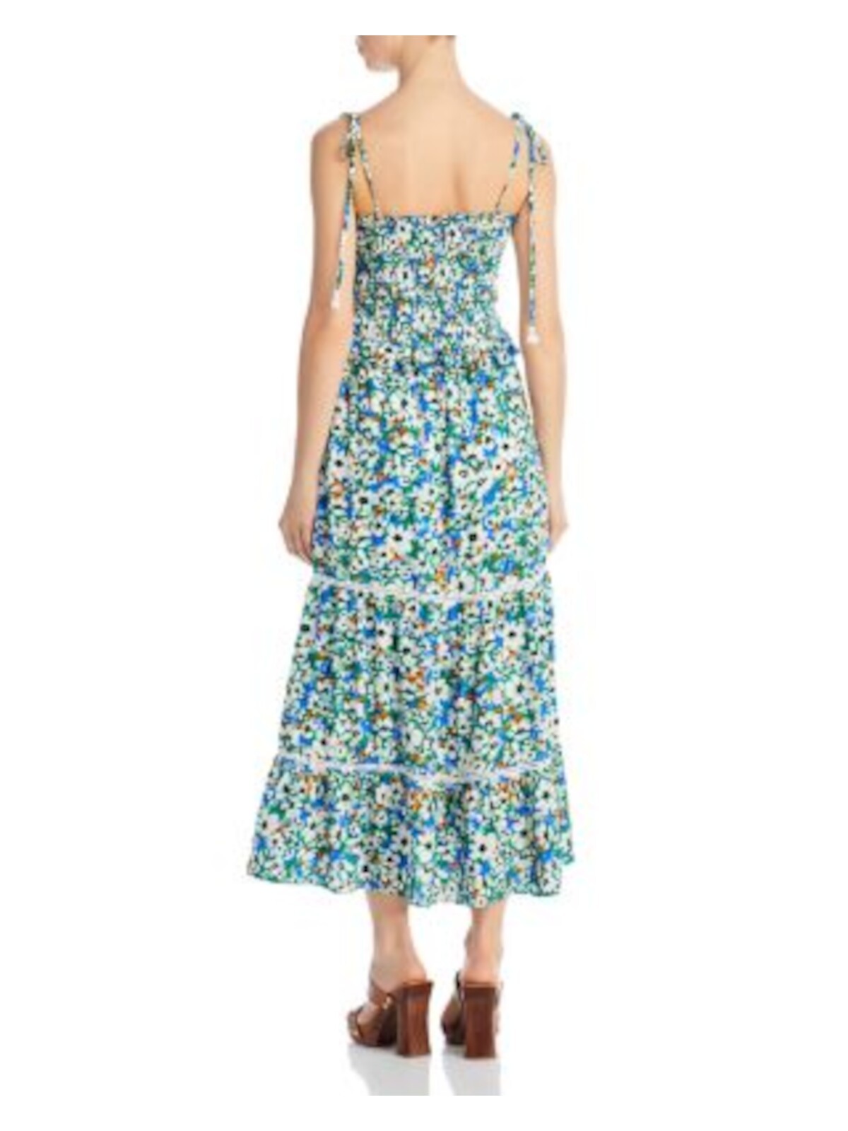 LOST + WANDER Womens Green Bodice Pullover Spaghetti Strap Midi Dress XS