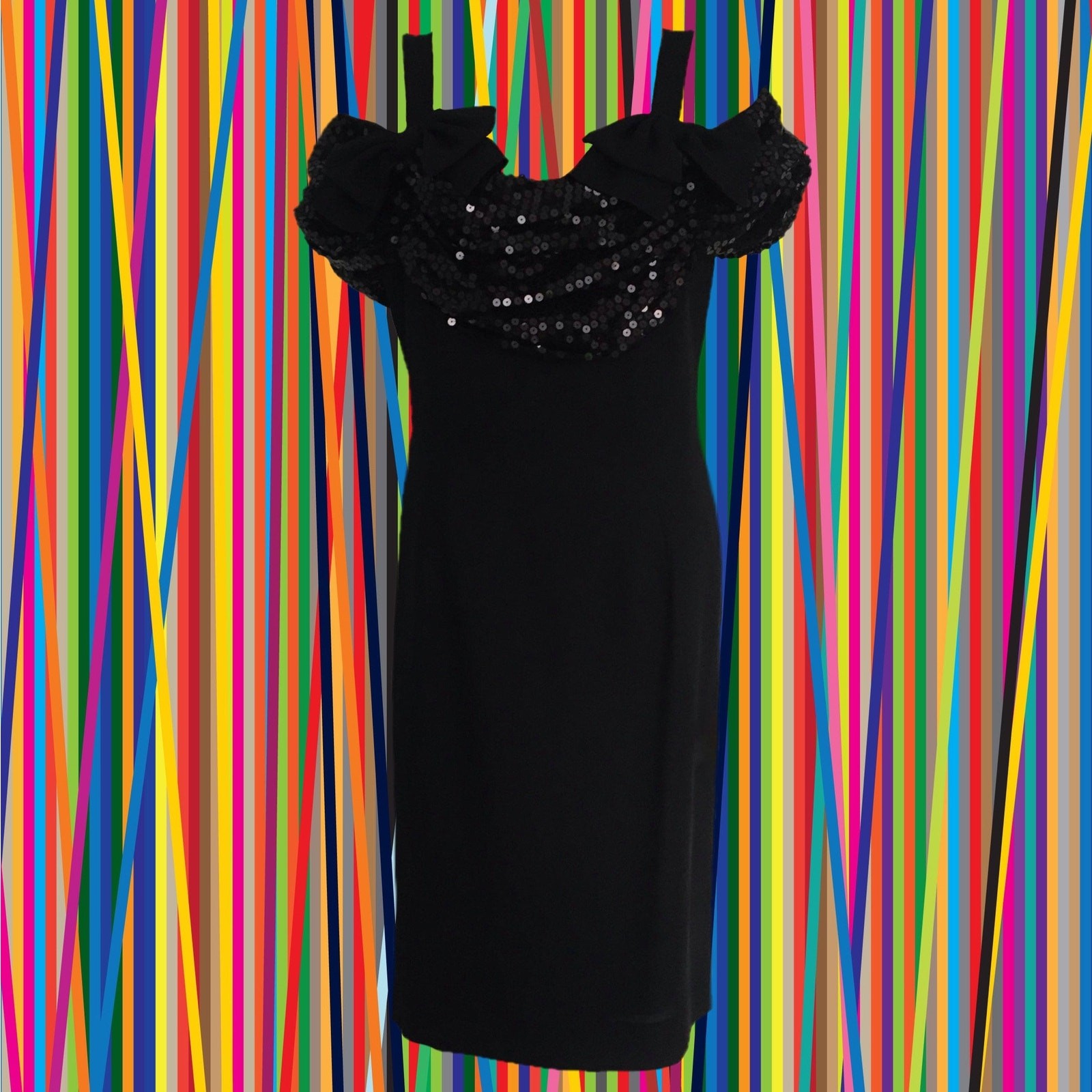 Vintage 80’s Raul Blanco Evening Dress • Off the Shoulder Style, with Straps