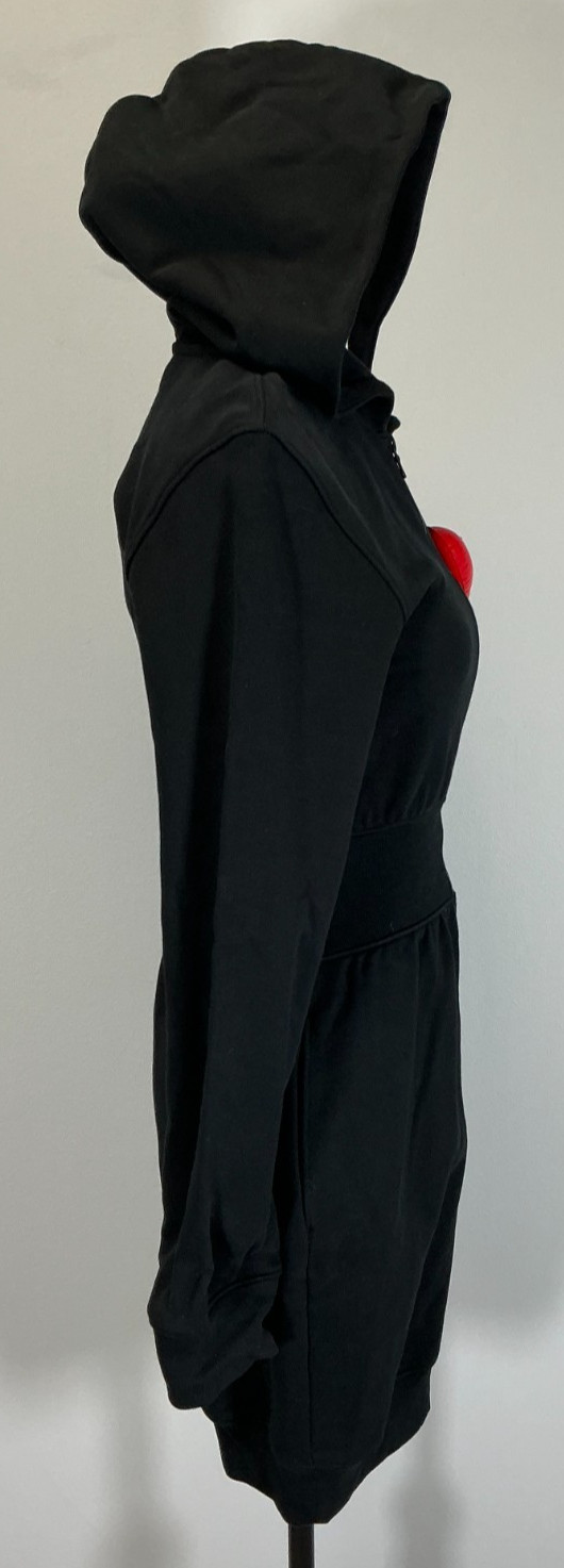 Moschino Inflatable Heart Women’s Size 4 Black Zip Up Hoodie Dress NWT