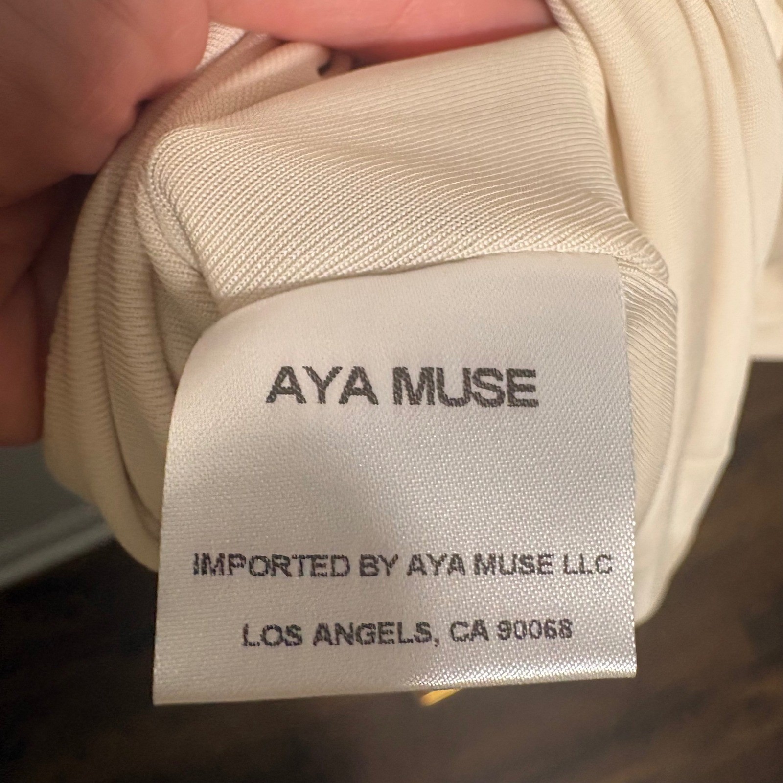 Aya Muse Cream Cap Sleeve Cowl Neck Midi Dress Viscose Size Medium