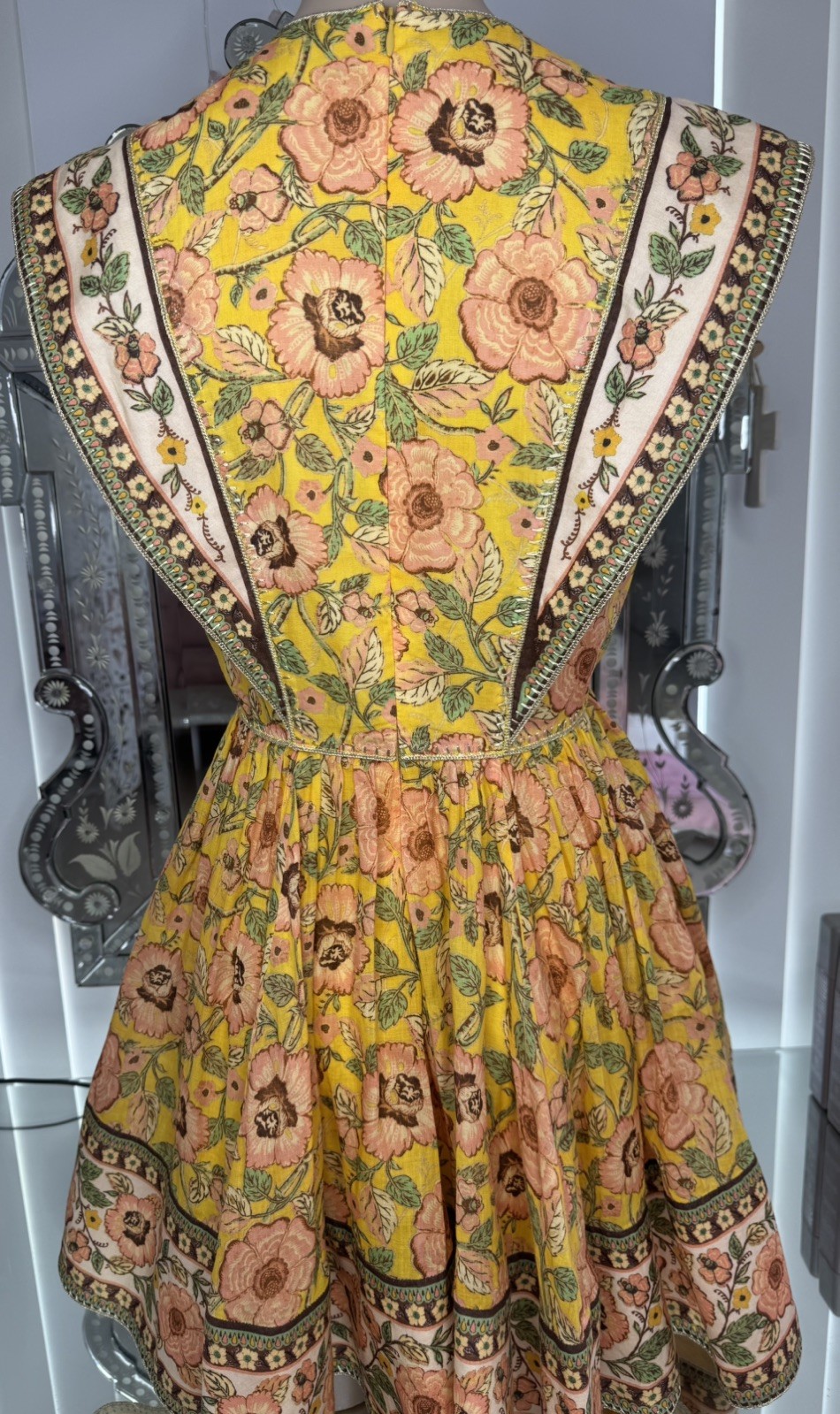 LIKE NEW-ZIMMERMANN Junie Spliced Mini Dress Size 2/ AU 12/ US 8