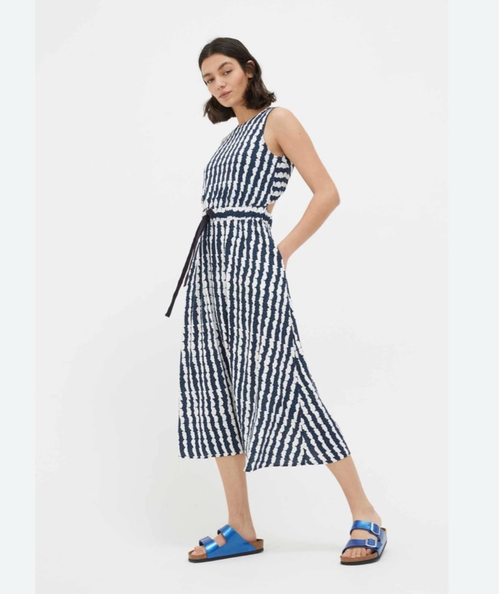 Chinti & Parker 100% Bamboo Whirl Print Midi Dress