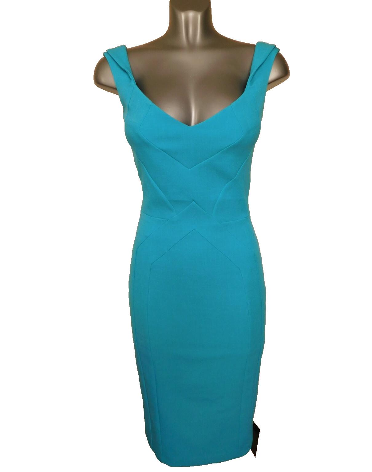 HYBRID Bodycon Galaxy Dress UK size 8, USA 4, in turquoise blue NWT