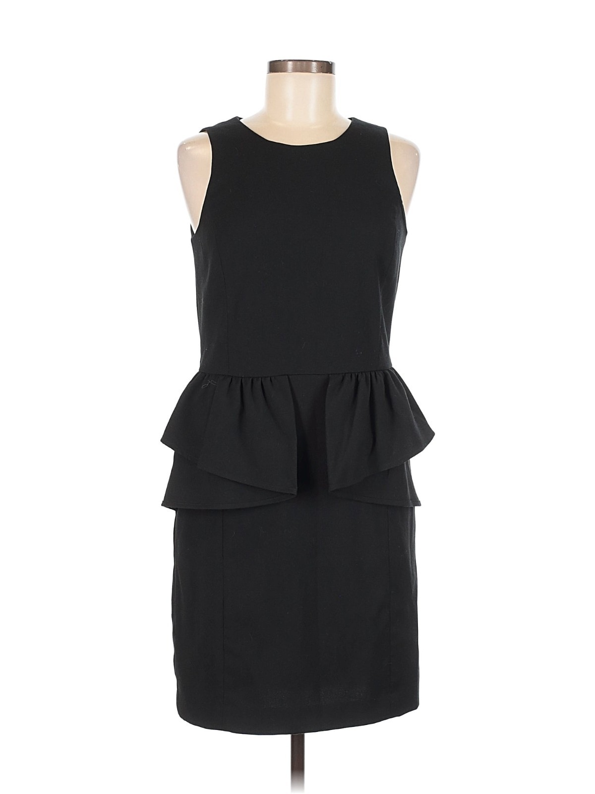 MICHAEL KORS “Chic” Black Peplum Sheath Dress w/Exposed Gold Zipper 4 NWT $160