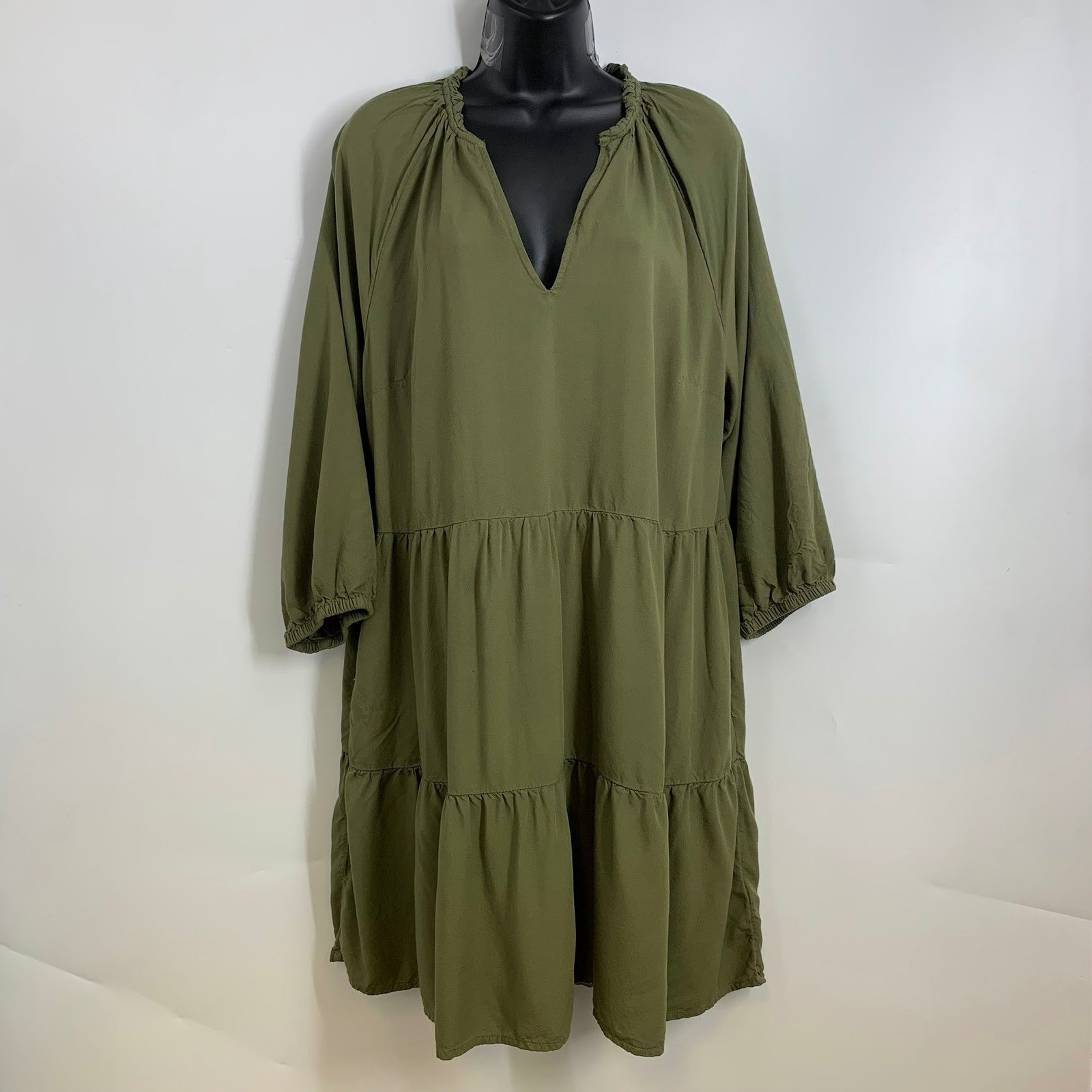 Caralyn Mirand Women’s The Drop Raglan Sleeve Boho Ruffle Pockets V-Neck Size XL