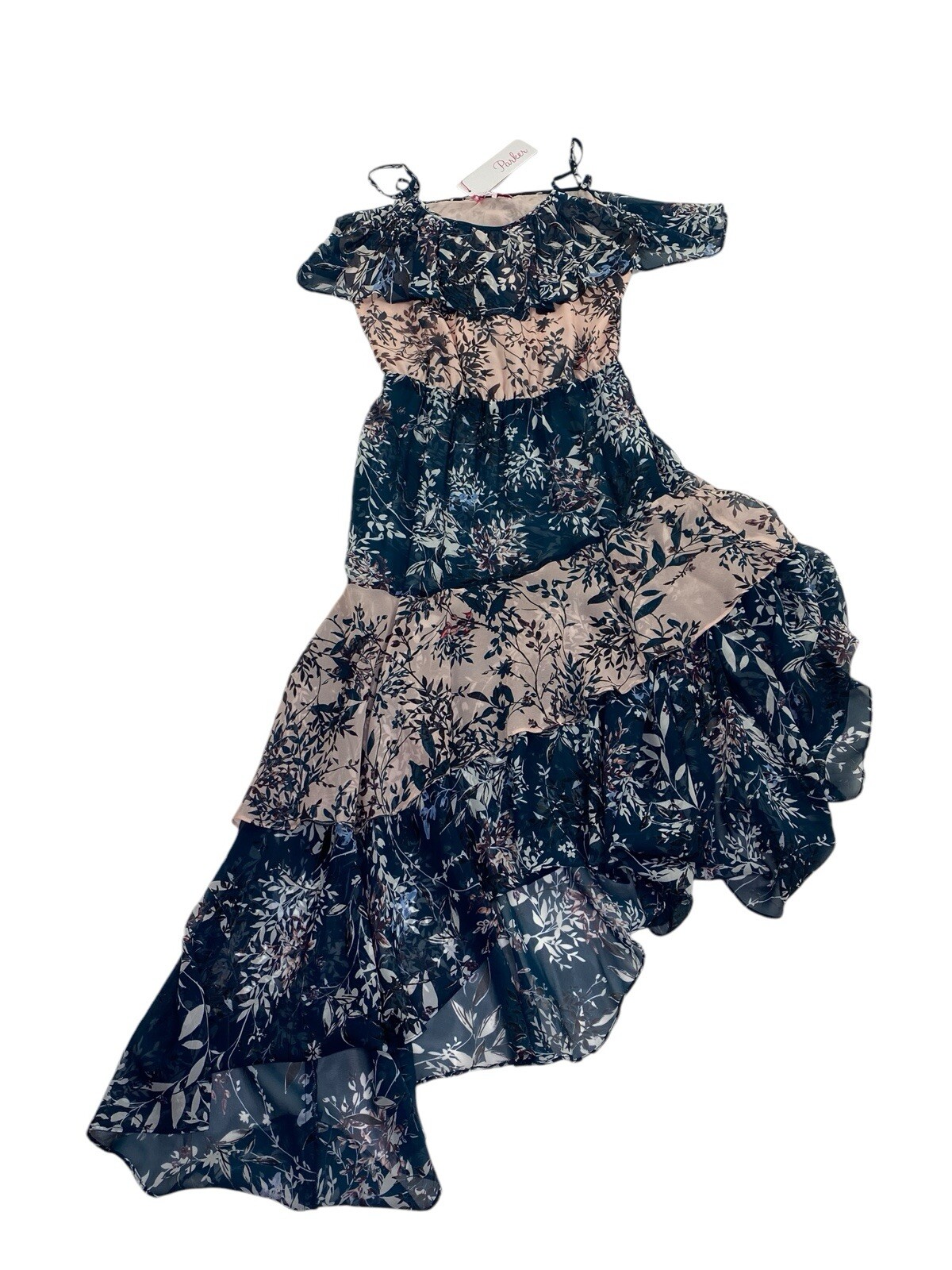 NWT $348 PARKER Silk Dress Boho Chic Festival Coquette Midi to Maxi XS