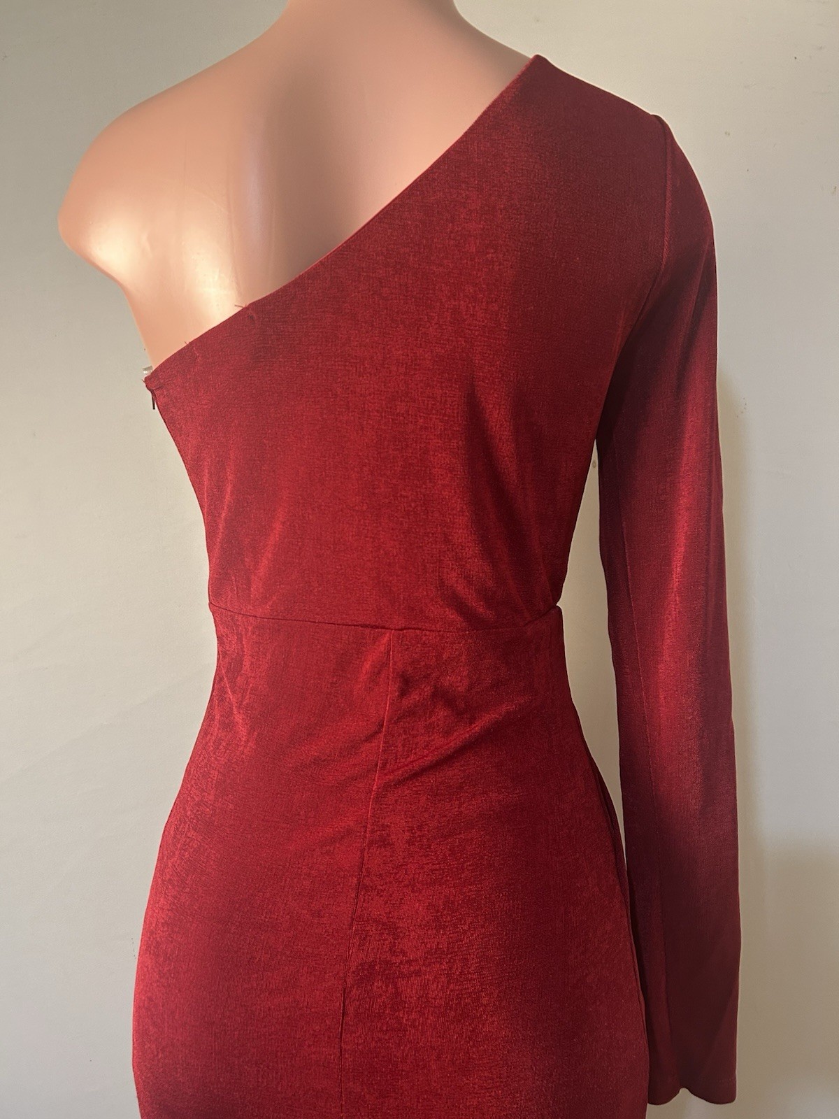 Fiestar Women’s One Shoulder Ruched Formal Maxi Party Dress Size Large