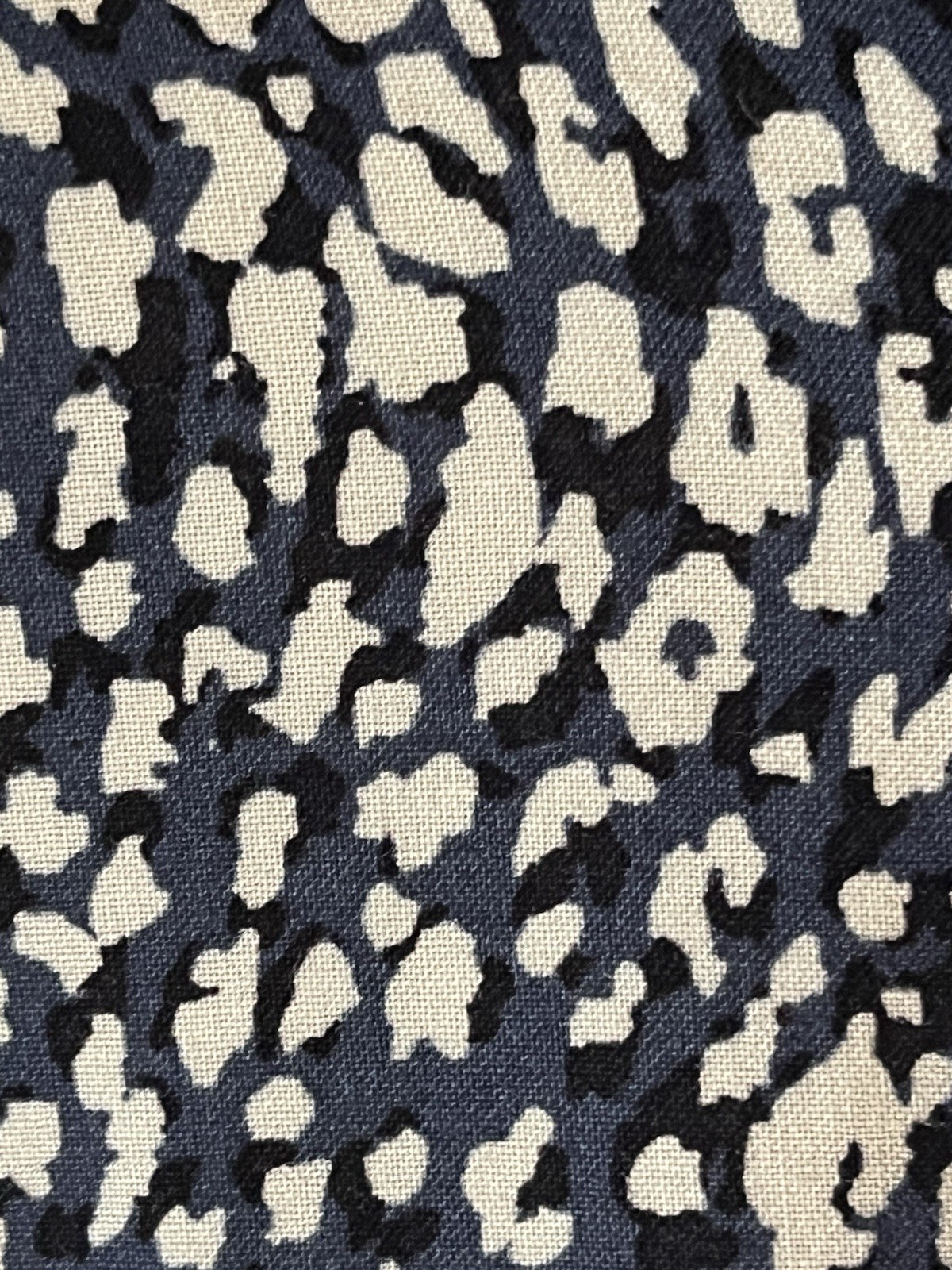 George Button Through Dress, abstract animal print and a ruffled hem. Size 18