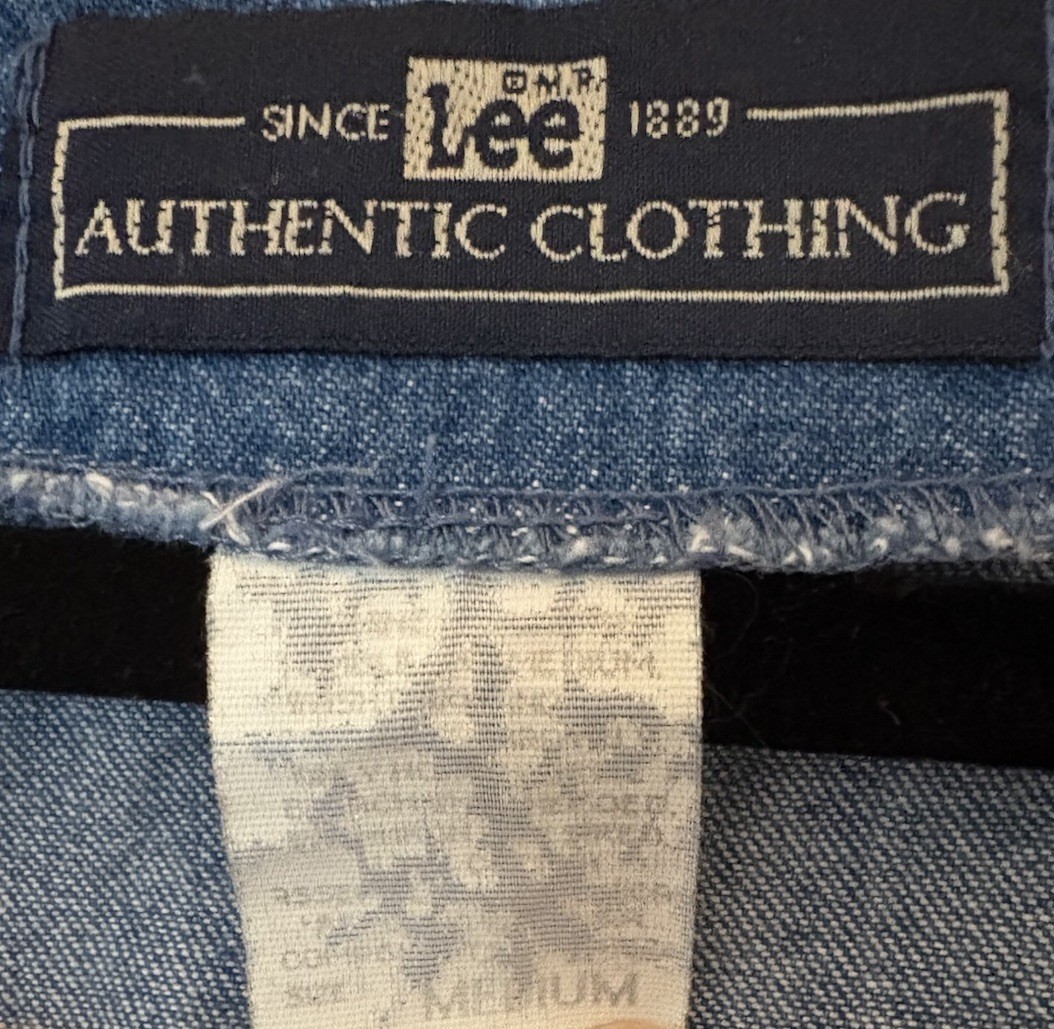 Vintage Lee Authentic Clothing Sz Medium Denim Jumper Sundress Modest Overall